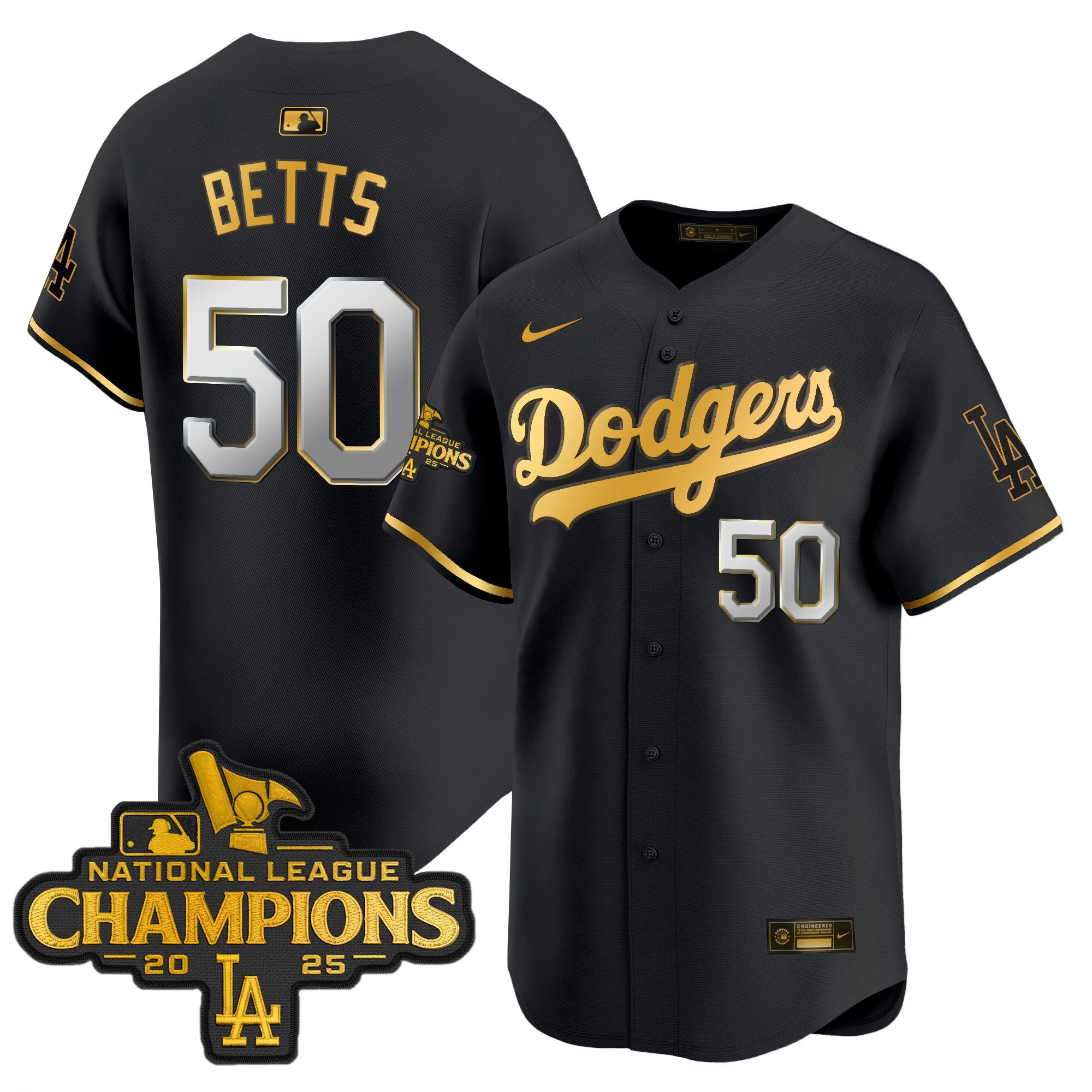 Men's Dodgers 2025 National League Champions Vapor Premier Limited Jersey - All Stitched
