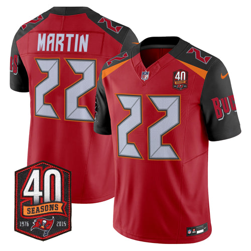 Doug Martin Tampa Bay Buccaneers 40th Season Patch Vapor Limited Jersey - All Stitched