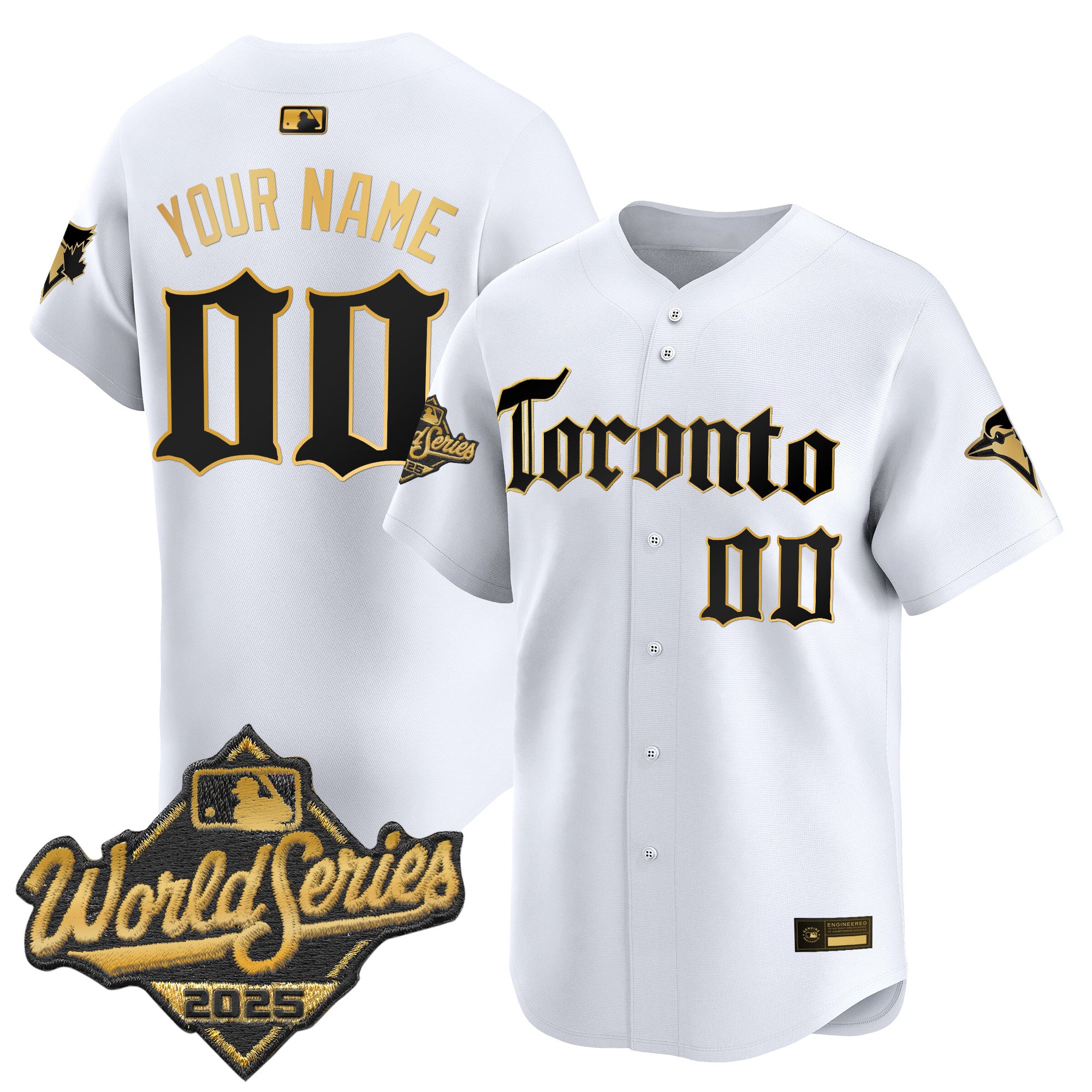 Toronto Blue Jays 2025 World Series Vapor Premier Limited Custom Jersey - Gothic North Edition - All Stitched