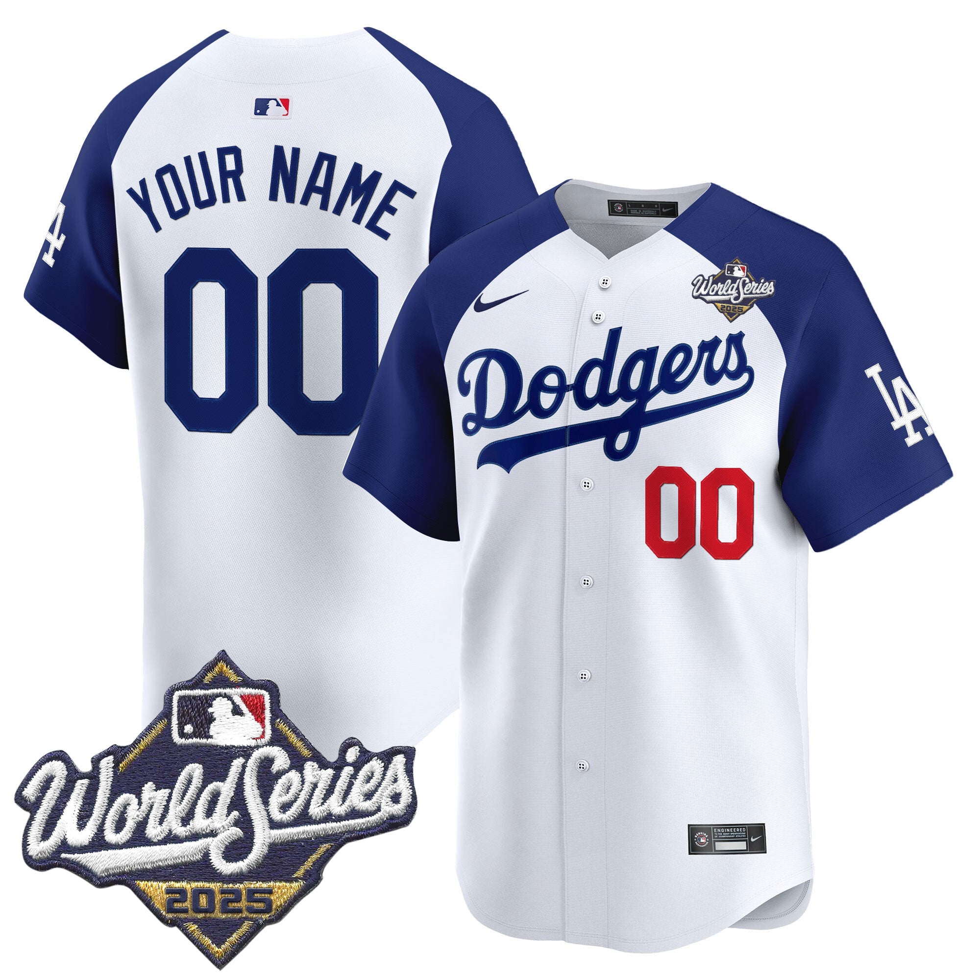 Dodgers 2025 World Series Vapor Premier Limited Custom Jersey V2 - All Stitched