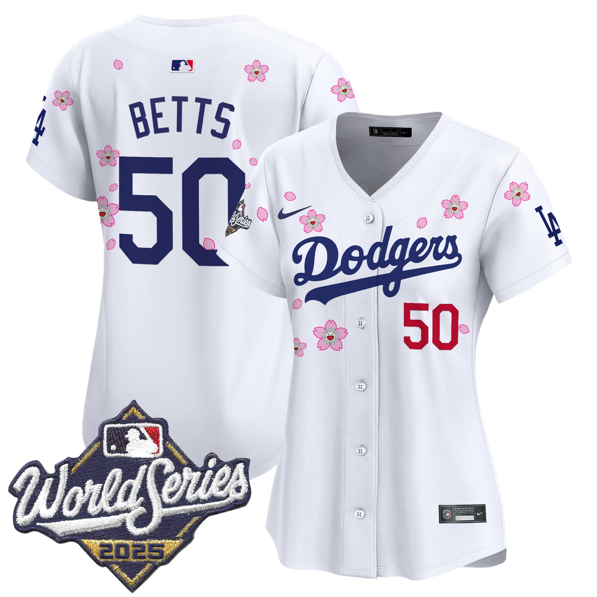 Women's Dodgers 2025 World Series x Tokyo Series Vapor Premier Limited Jersey - Stitched