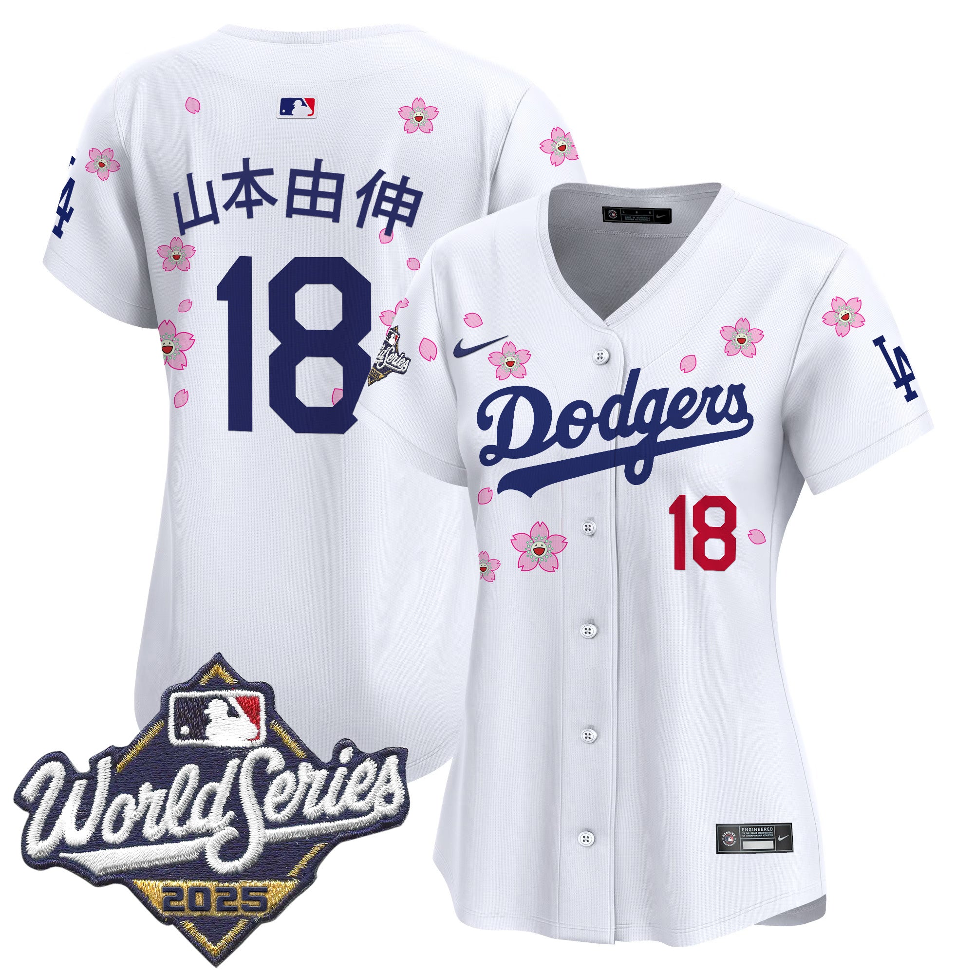 Women's Dodgers 2025 World Series x Tokyo Series Vapor Premier Limited Jersey - Stitched