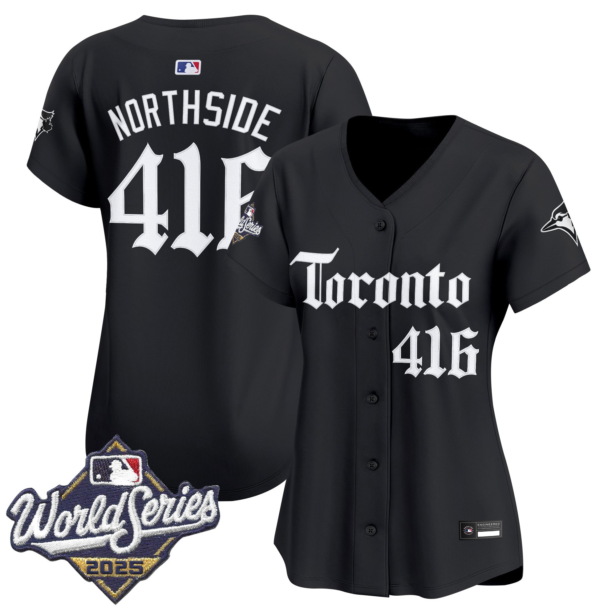 Women's Toronto Blue Jays 2025 World Series Vapor Premier Limited Jersey - Gothic North Edition - All Stitched