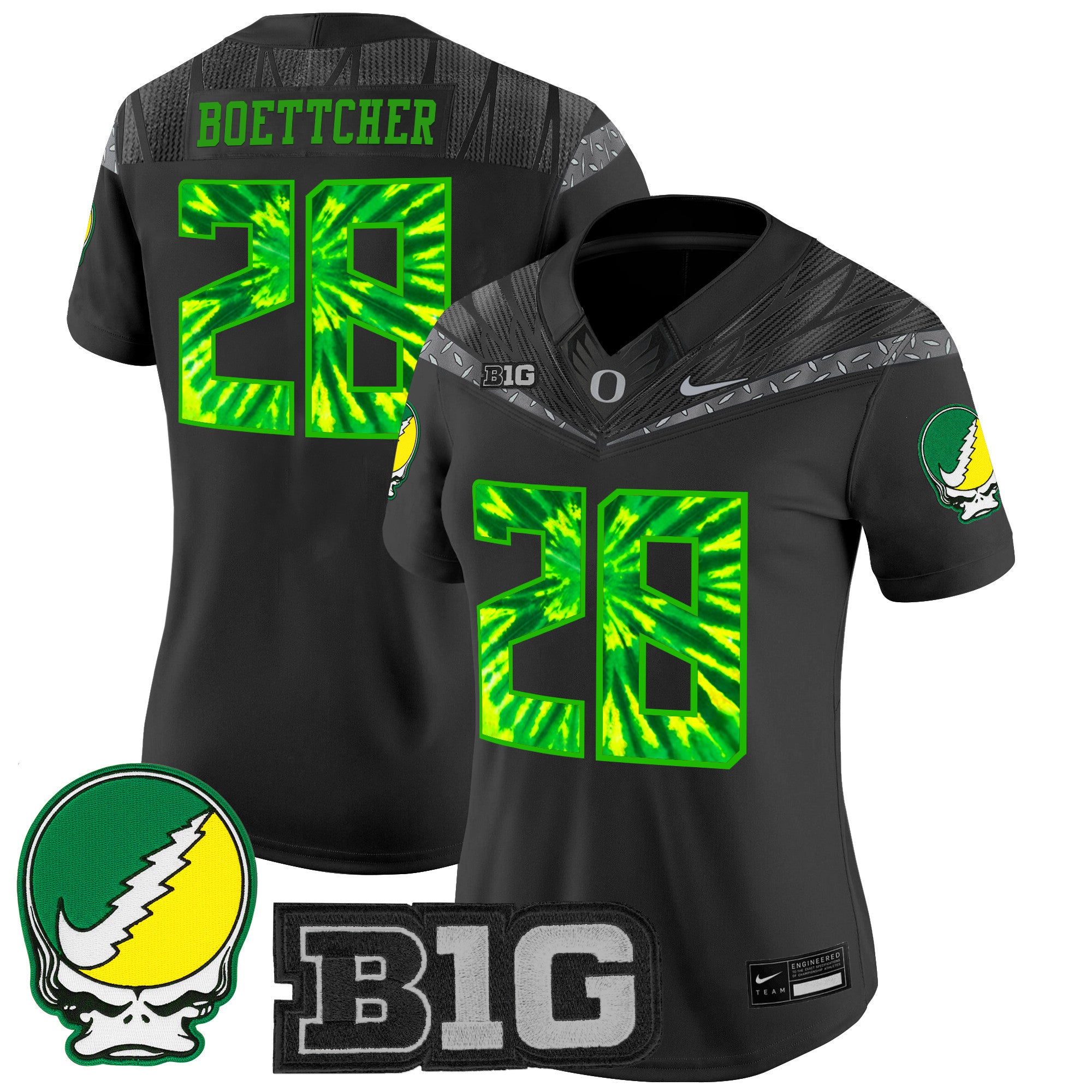 Women's Oregon Ducks 2025 "Grateful Ducks" Vapor Limited Jersey - All Stitched
