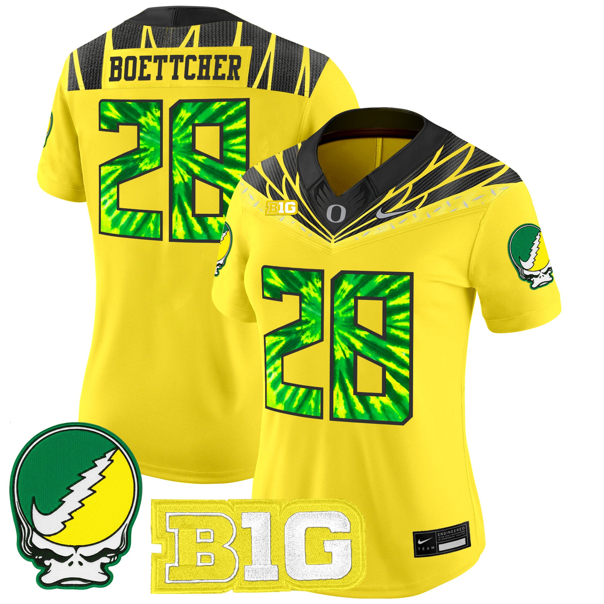 Women's Oregon Ducks 2025 "Grateful Ducks" Vapor Limited Jersey - All Stitched