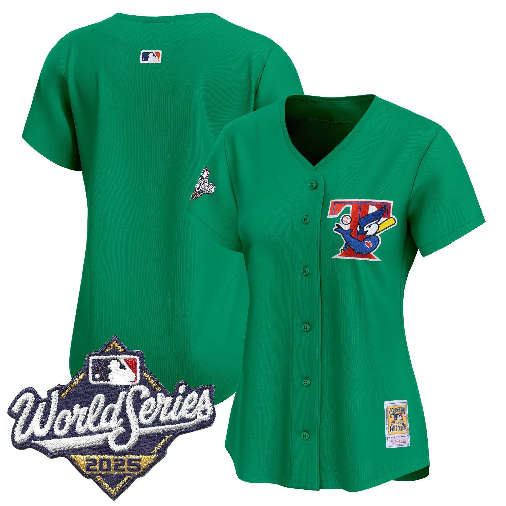 Women's Toronto Blue Jays Throwback Vapor Premier Limited Jersey - 2025 World Series Patch - All Stitched
