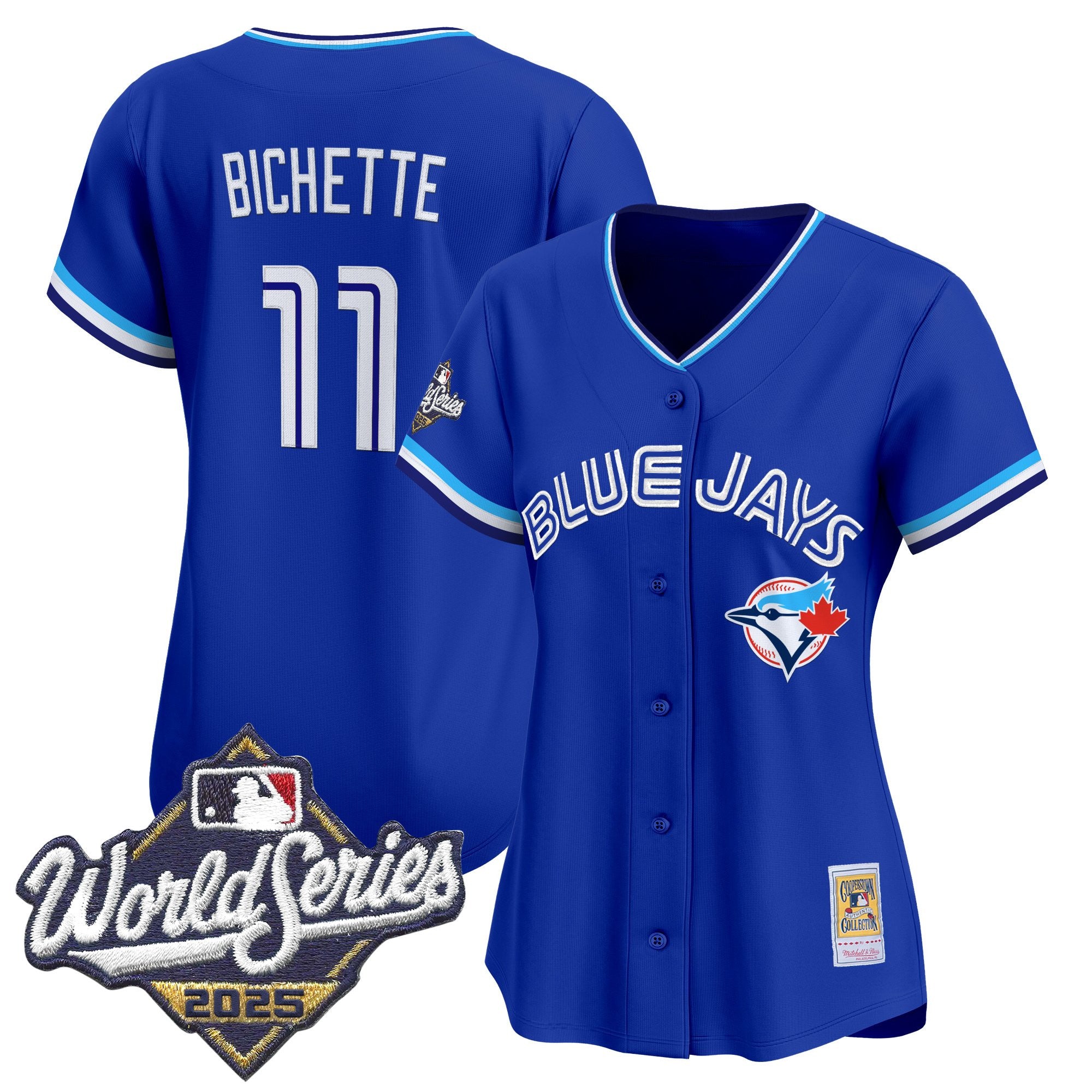 Women's Toronto Blue Jays Throwback Vapor Premier Limited Jersey - 2025 World Series Patch - All Stitched