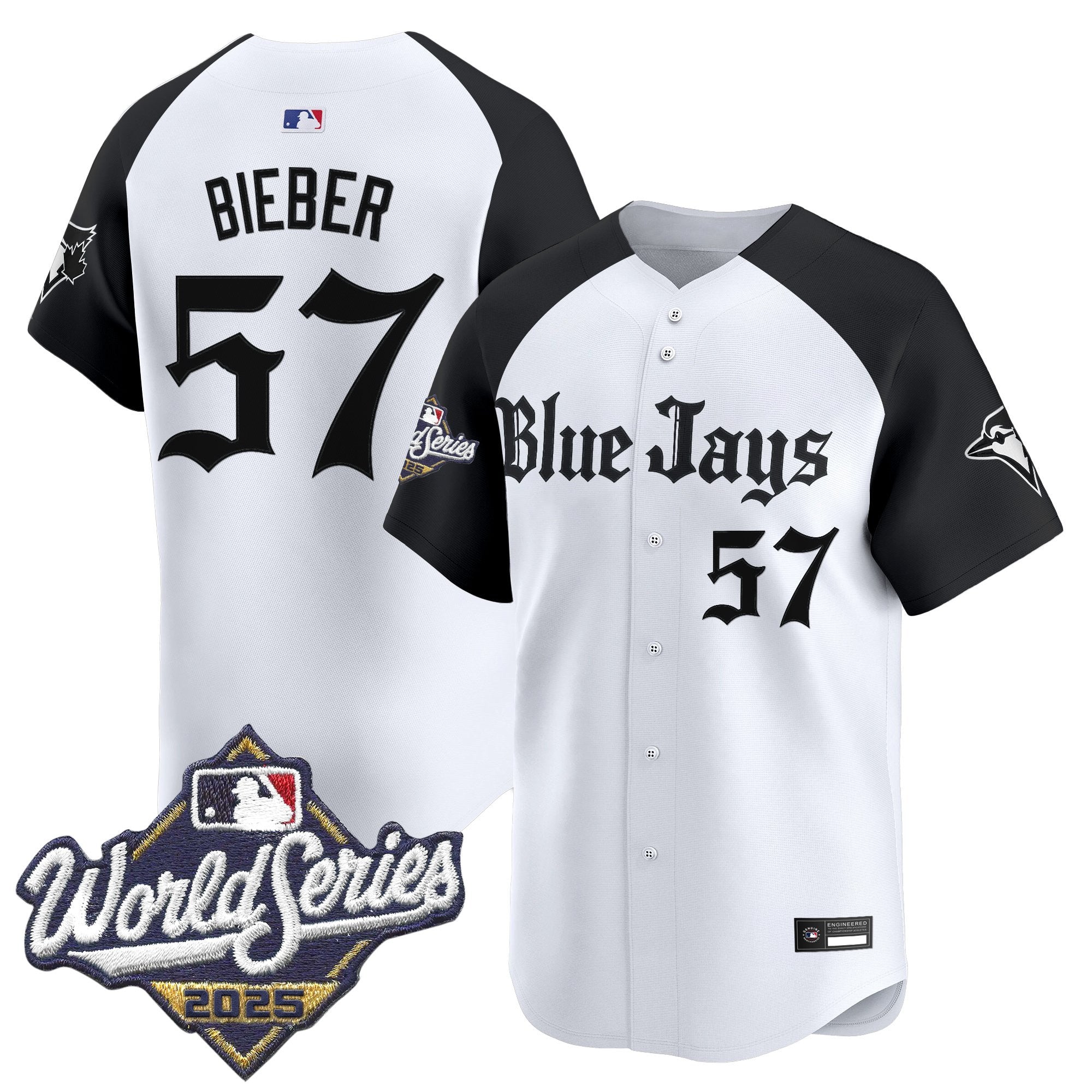 Men's Toronto Blue Jays 2025 World Series Vapor Premier Limited Jersey V2 - Gothic North Edition - All Stitched