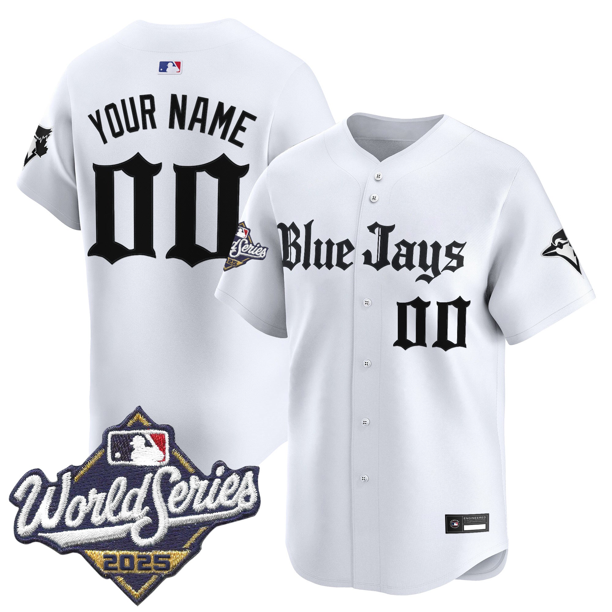 Toronto Blue Jays 2025 World Series Vapor Premier Limited Custom Jersey V2 - Gothic North Edition - All Stitched