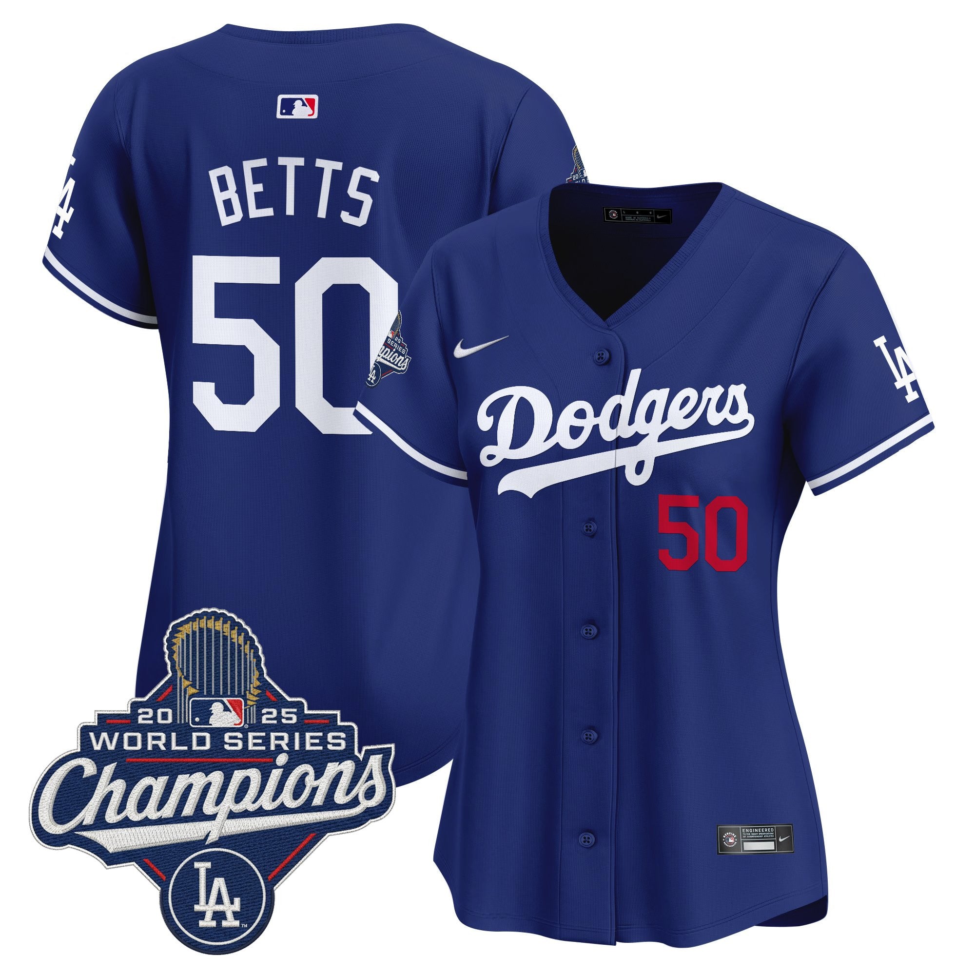Women's Dodgers 2025 World Series Champions Vapor Premier Limited Jersey - All Stitched