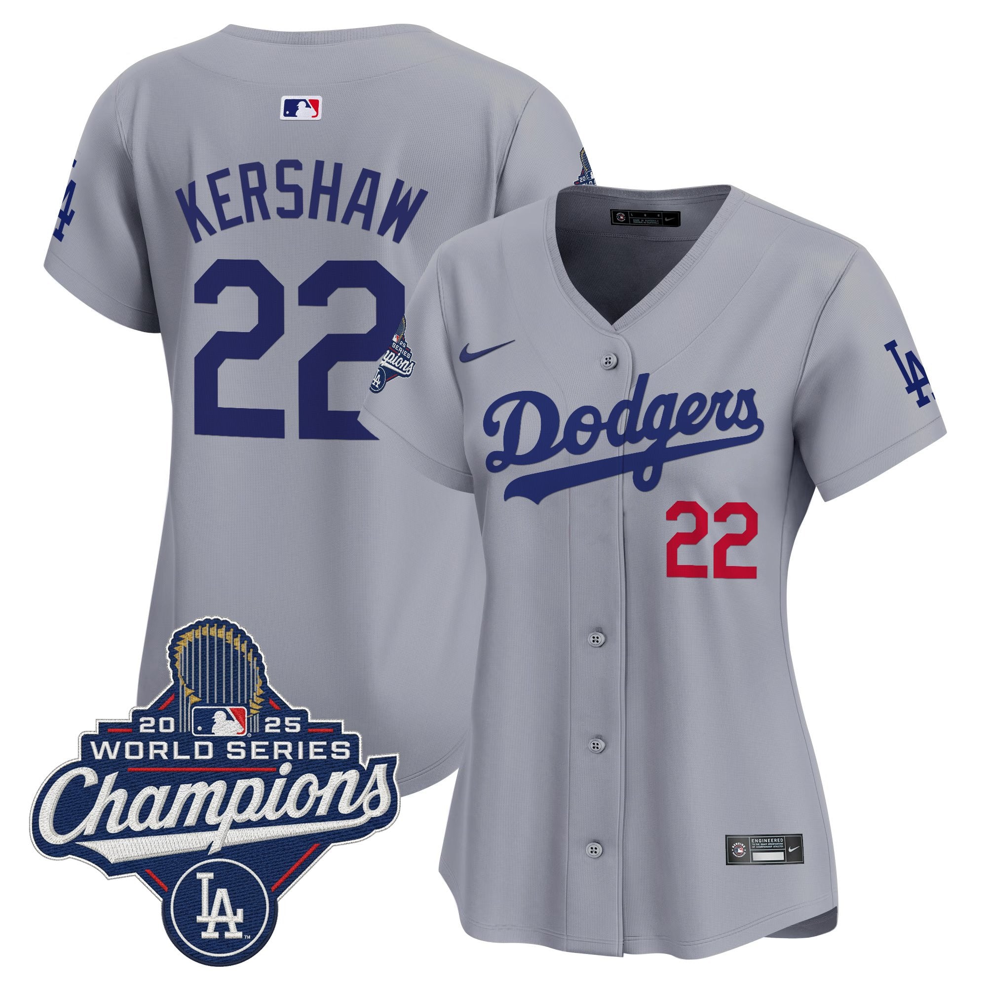 Women's Dodgers 2025 World Series Champions Vapor Premier Limited Jersey - All Stitched