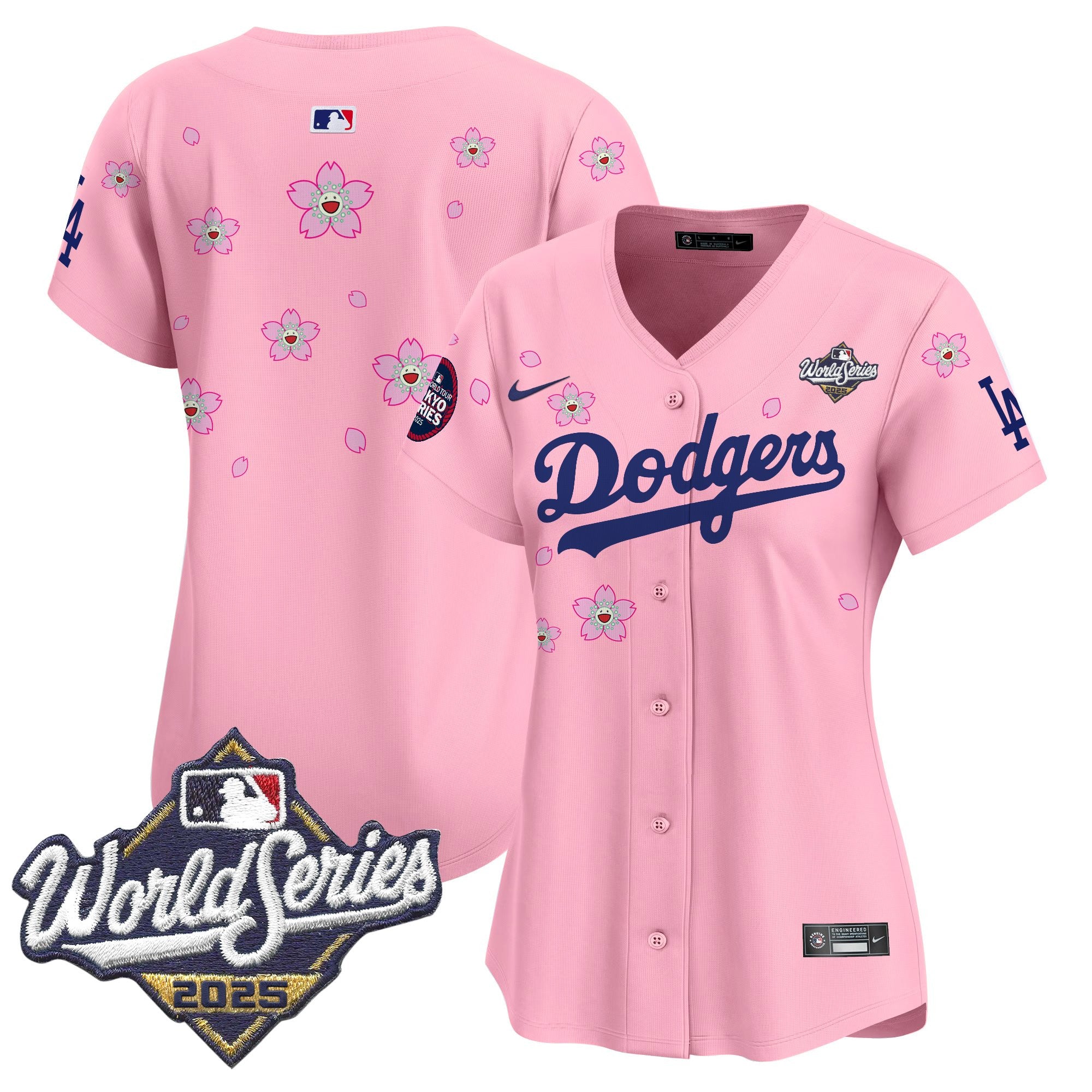 Women's Dodgers 2025 World Series x Tokyo Series Vapor Premier Limited Jersey V2 - Stitched