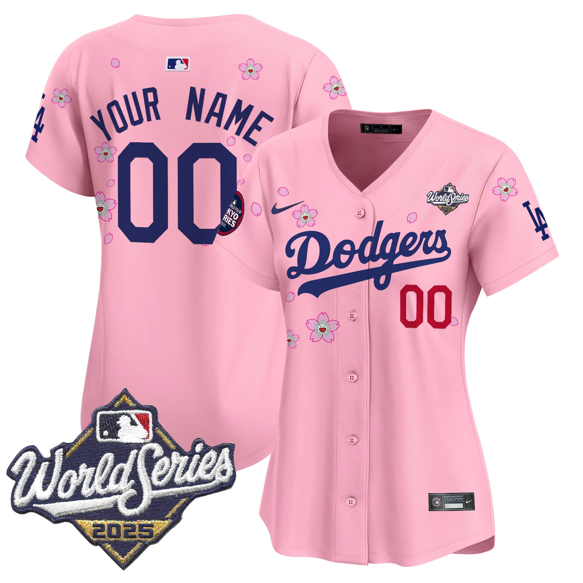 Dodgers 2025 World Series x Tokyo Series Vapor Premier Limited Custom Jersey V2 - Stitched
