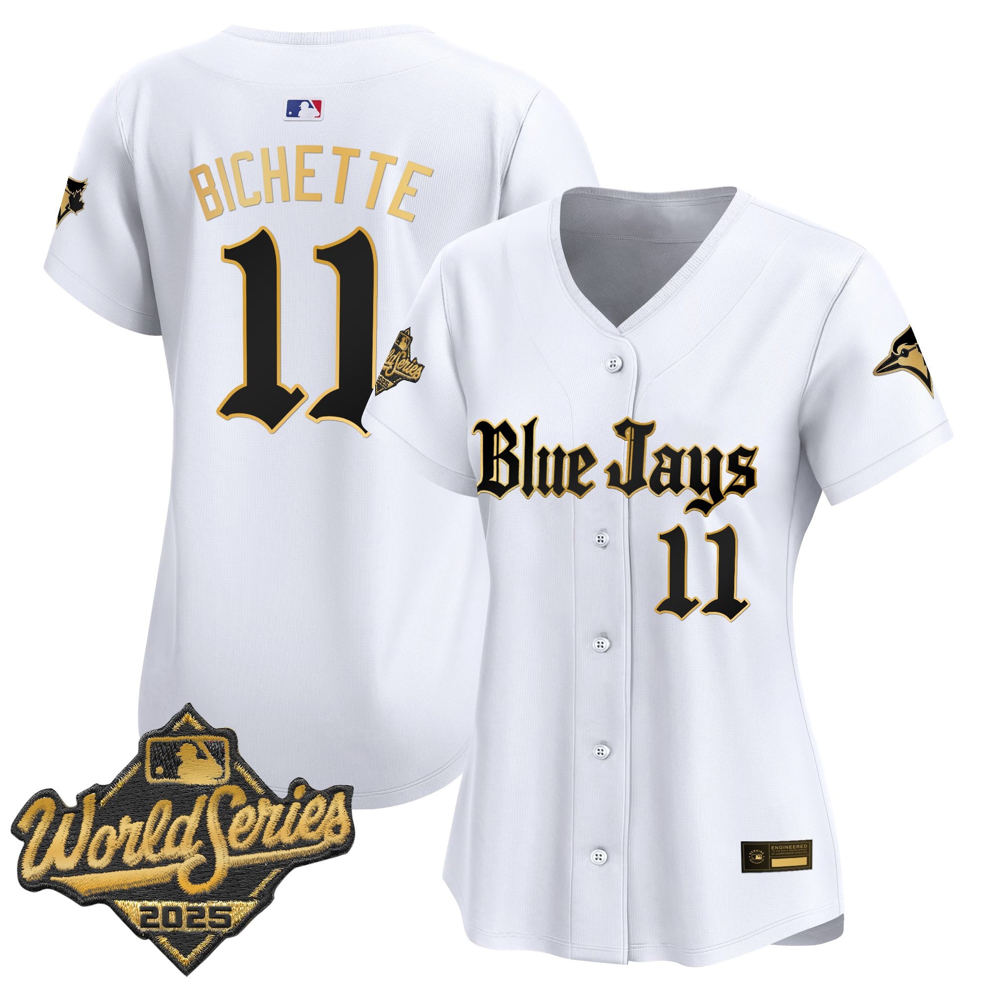 Women's Toronto Blue Jays 2025 World Series Vapor Premier Limited Jersey V2 - Gothic North Edition - All Stitched