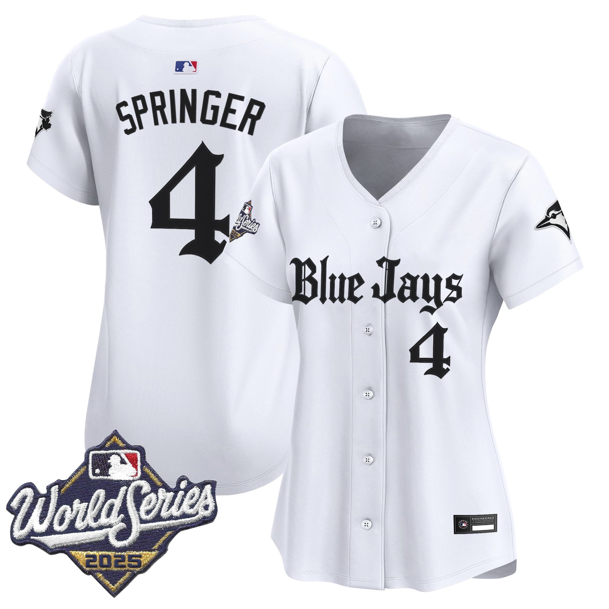 Women's Toronto Blue Jays 2025 World Series Vapor Premier Limited Jersey V2 - Gothic North Edition - All Stitched