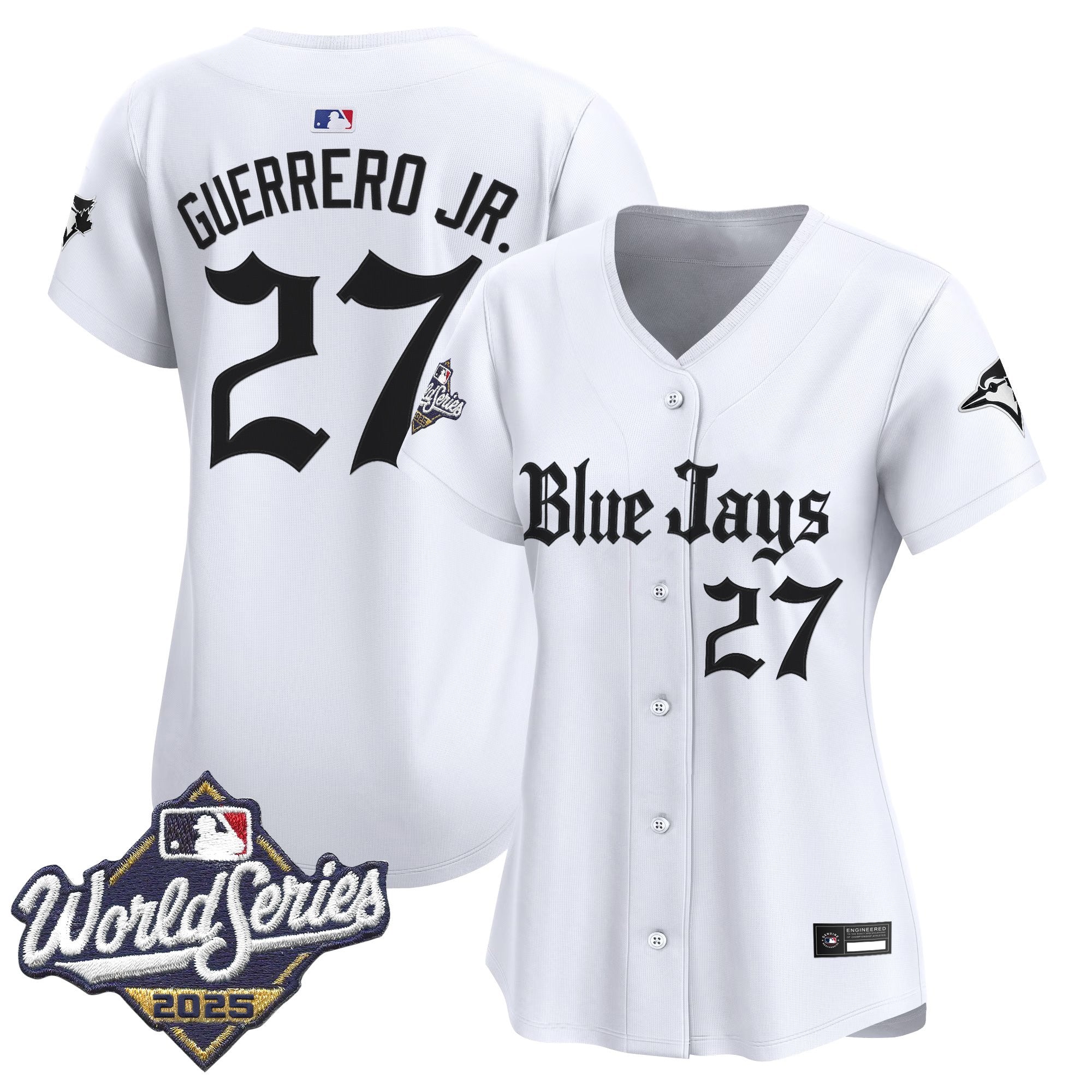 Women's Toronto Blue Jays 2025 World Series Vapor Premier Limited Jersey V2 - Gothic North Edition - All Stitched
