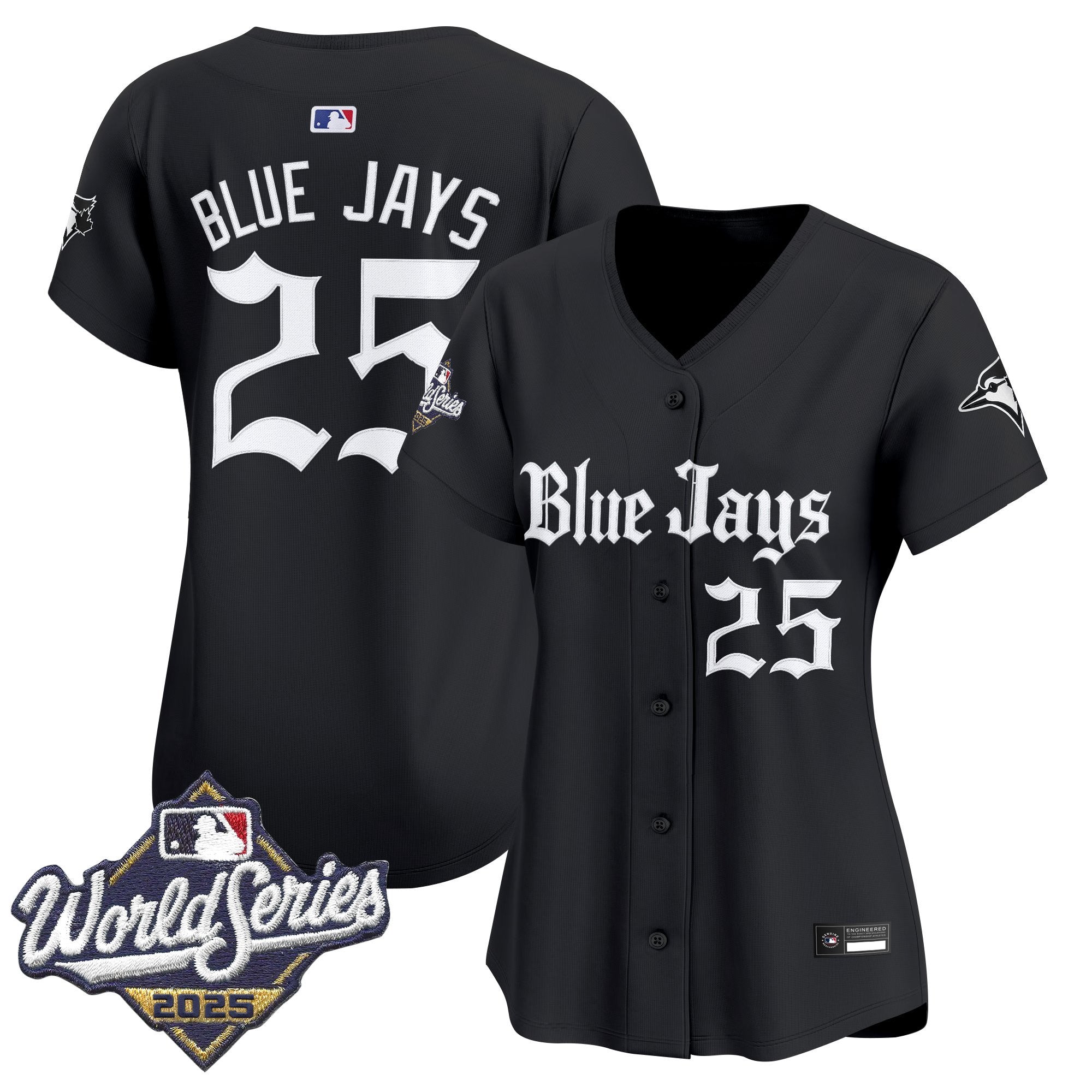 Women's Toronto Blue Jays 2025 World Series Vapor Premier Limited Jersey V2 - Gothic North Edition - All Stitched
