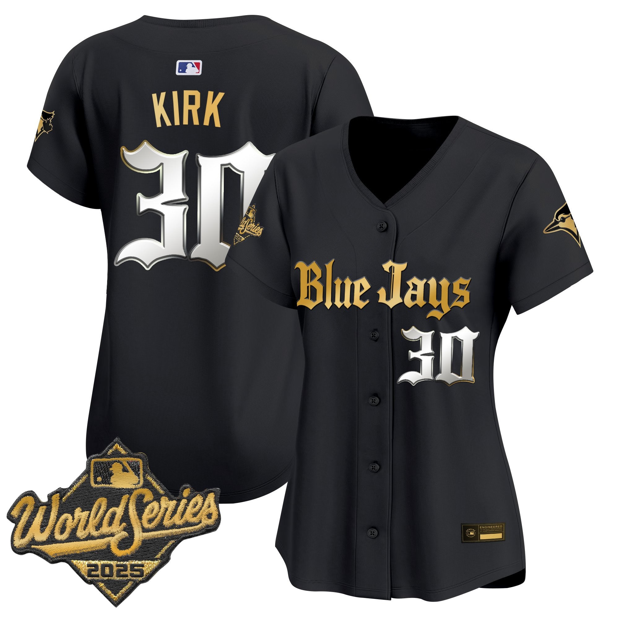 Women's Toronto Blue Jays 2025 World Series Vapor Premier Limited Jersey V2 - Gothic North Edition - All Stitched