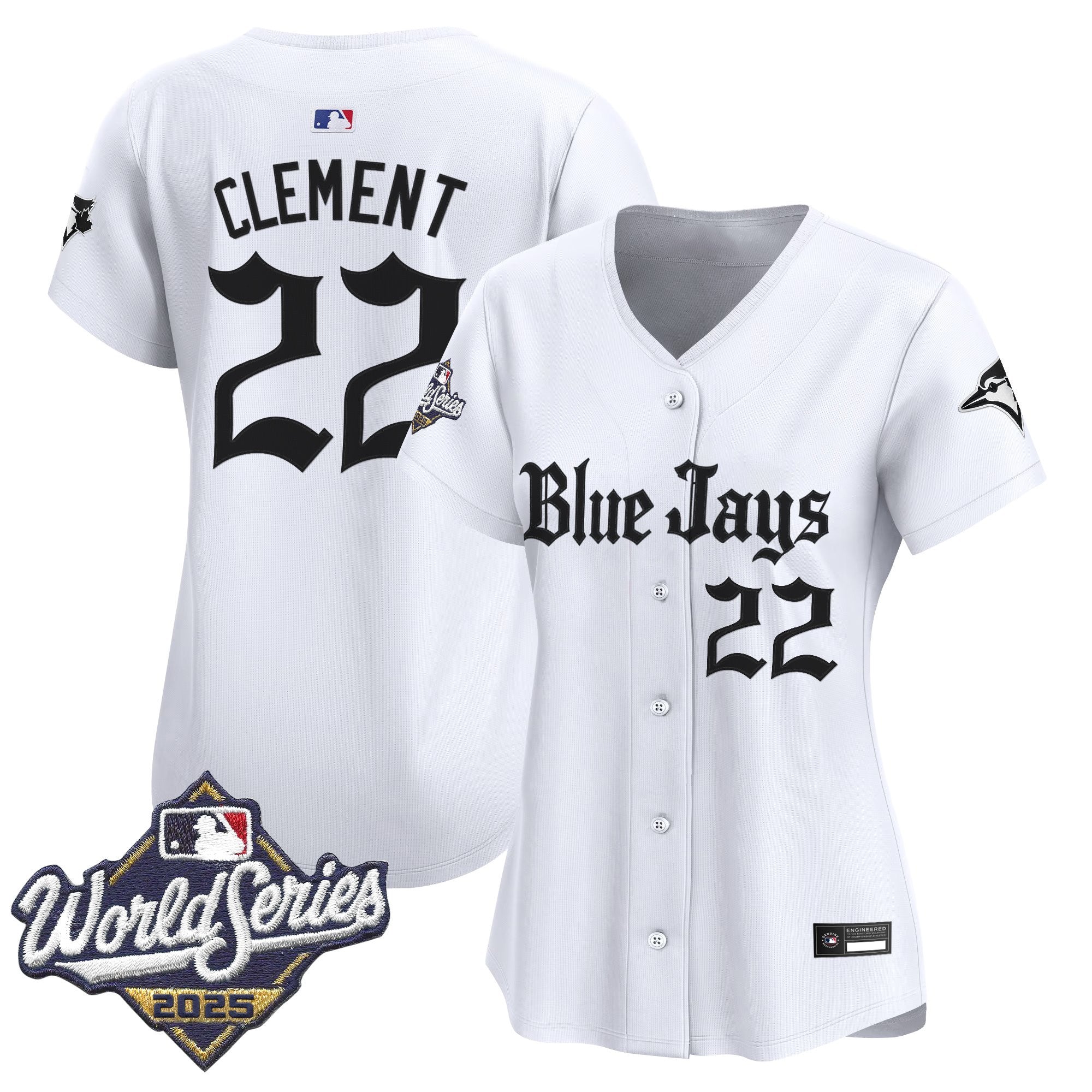 Women's Toronto Blue Jays 2025 World Series Vapor Premier Limited Jersey V2 - Gothic North Edition - All Stitched
