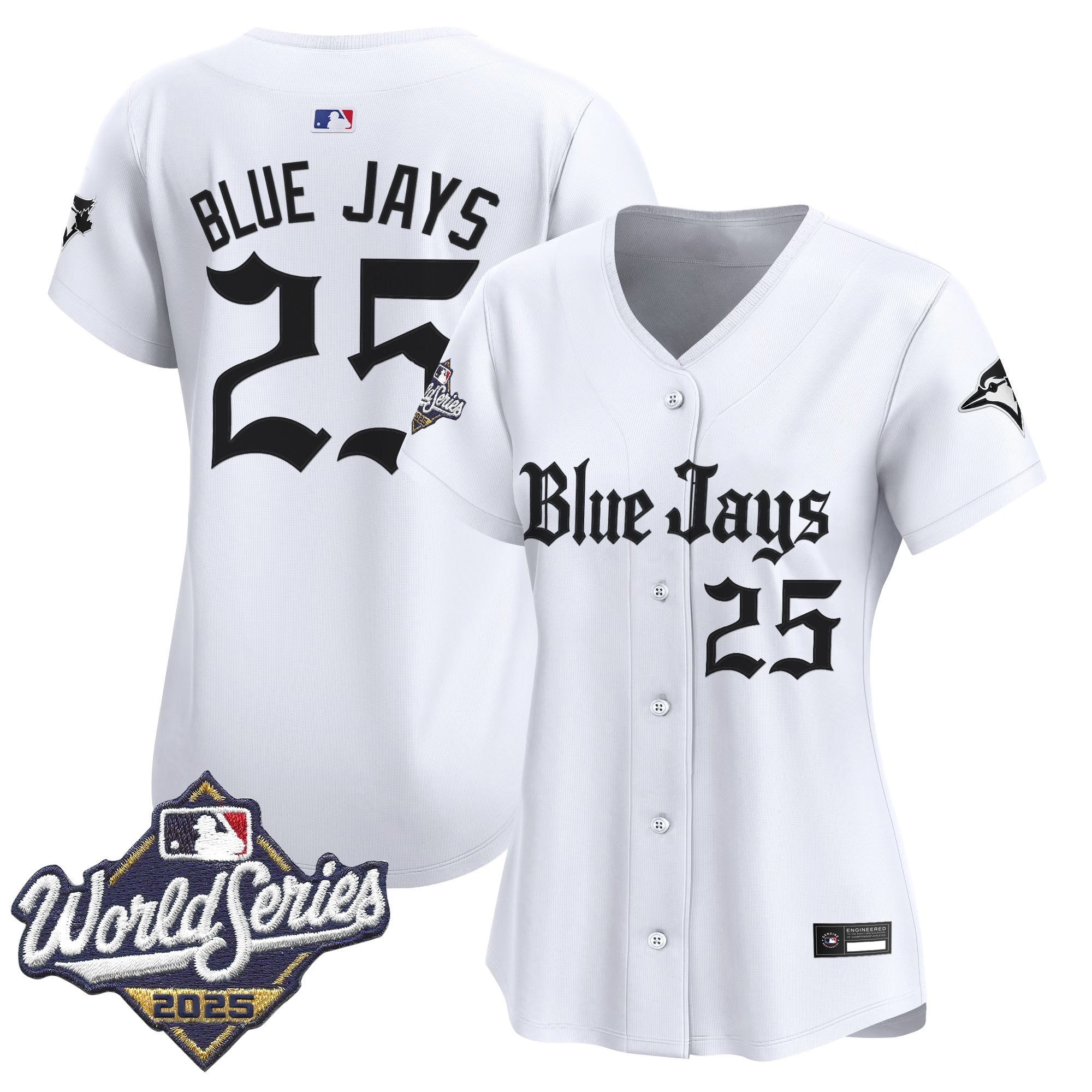Women's Toronto Blue Jays 2025 World Series Vapor Premier Limited Jersey V2 - Gothic North Edition - All Stitched