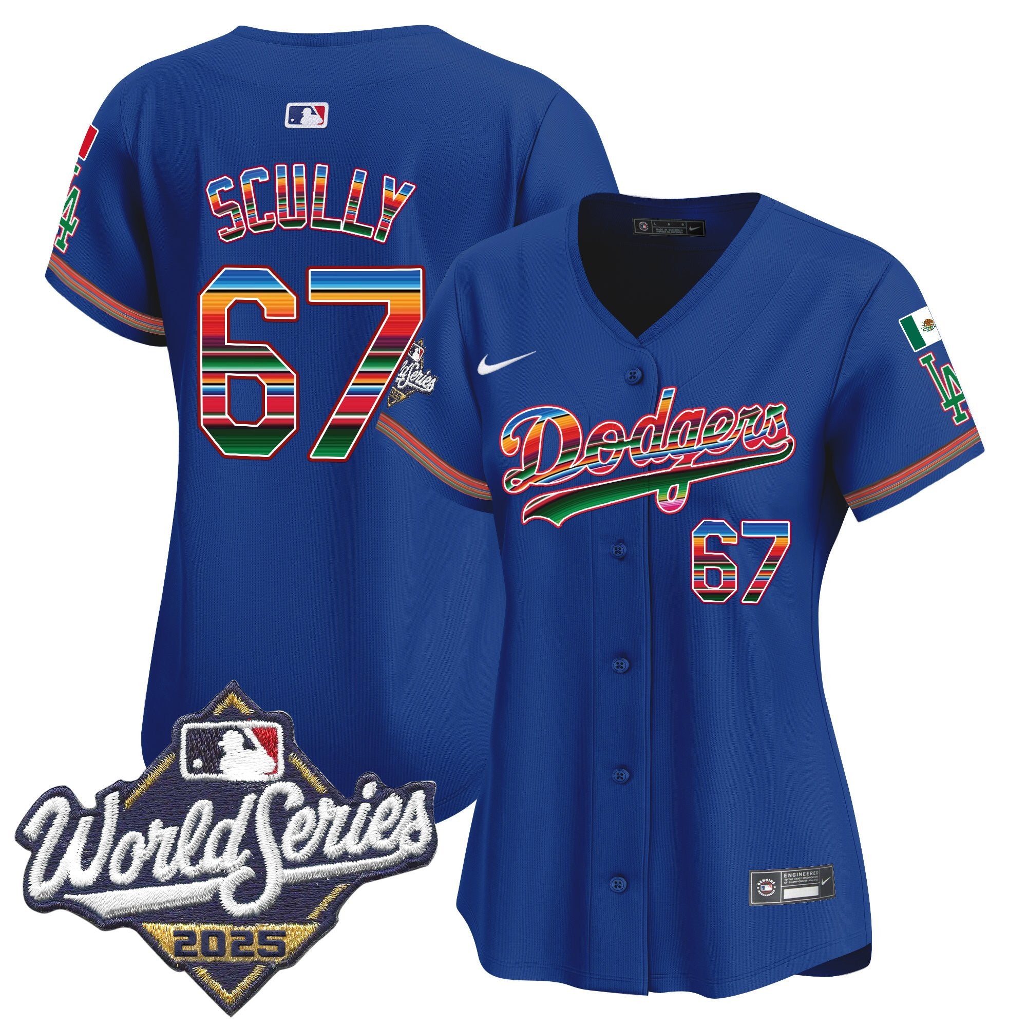 Women's Dodgers Mexico 2025 World Series Vapor Premier Limited Jersey - All Stitched