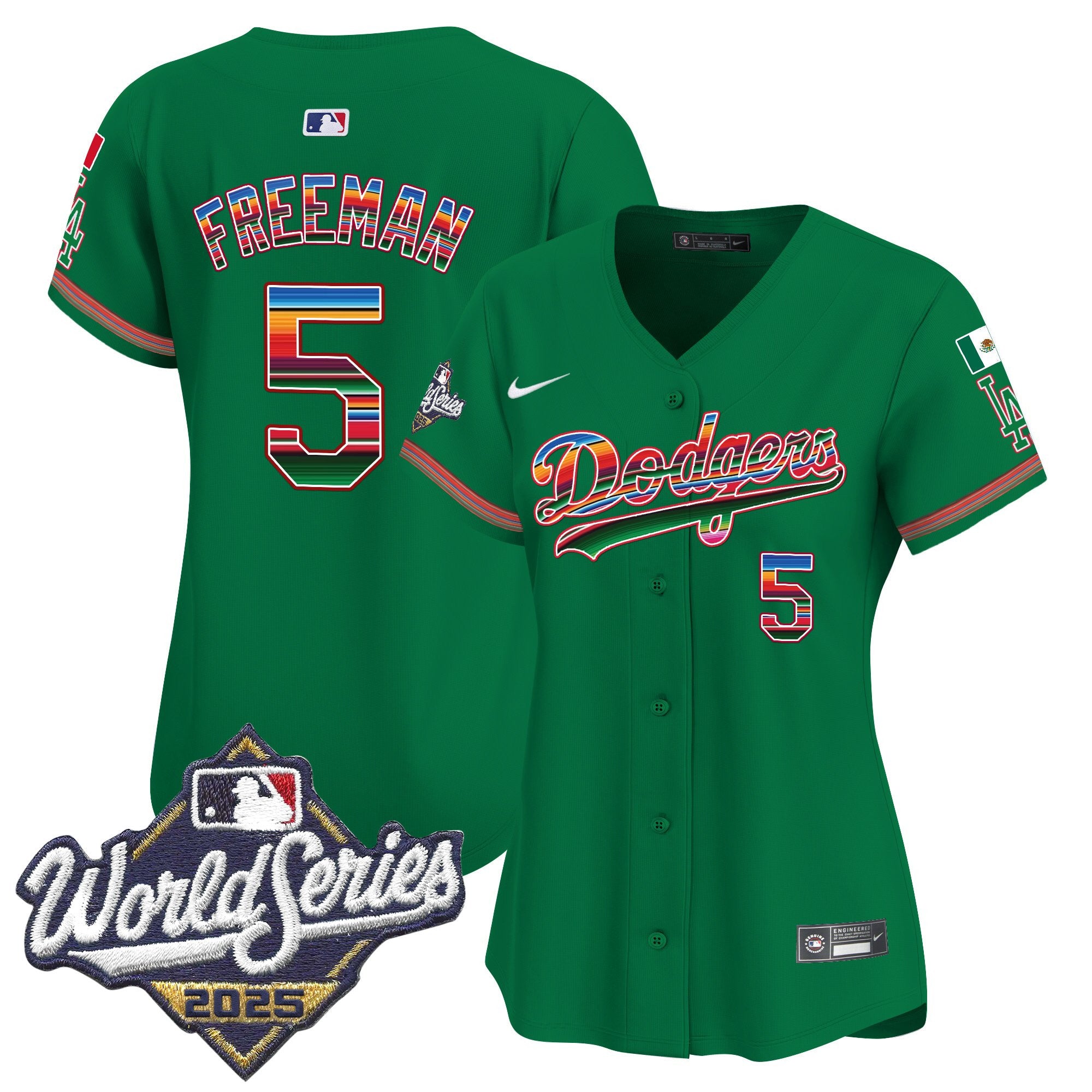 Women's Dodgers Mexico 2025 World Series Vapor Premier Limited Jersey - All Stitched