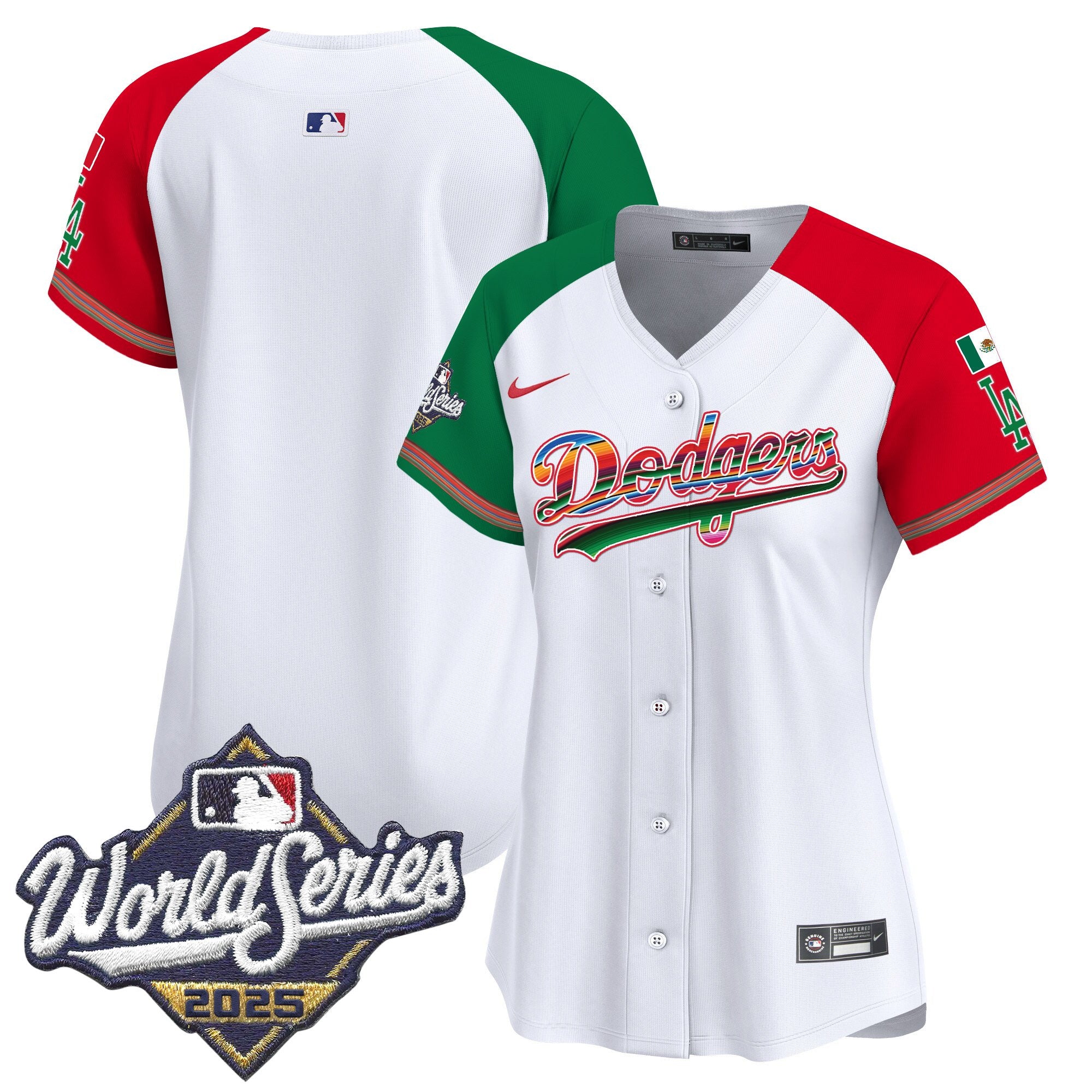 Women's Dodgers Mexico 2025 World Series Vapor Premier Limited Jersey - All Stitched