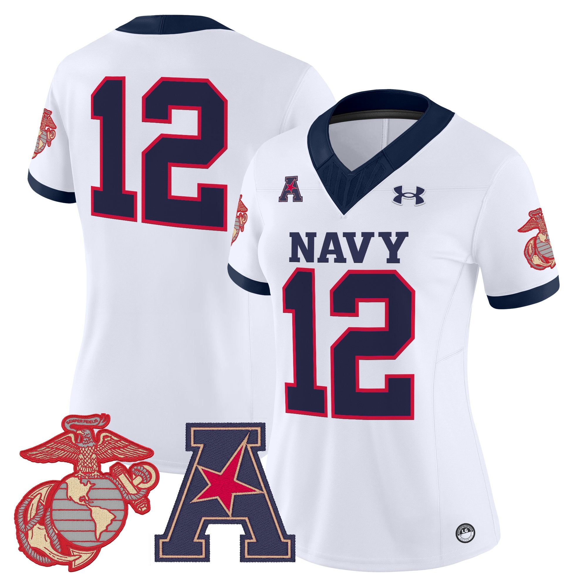 Women's Navy Midshipmen Vapor USMC Premier Jersey - All Stitched