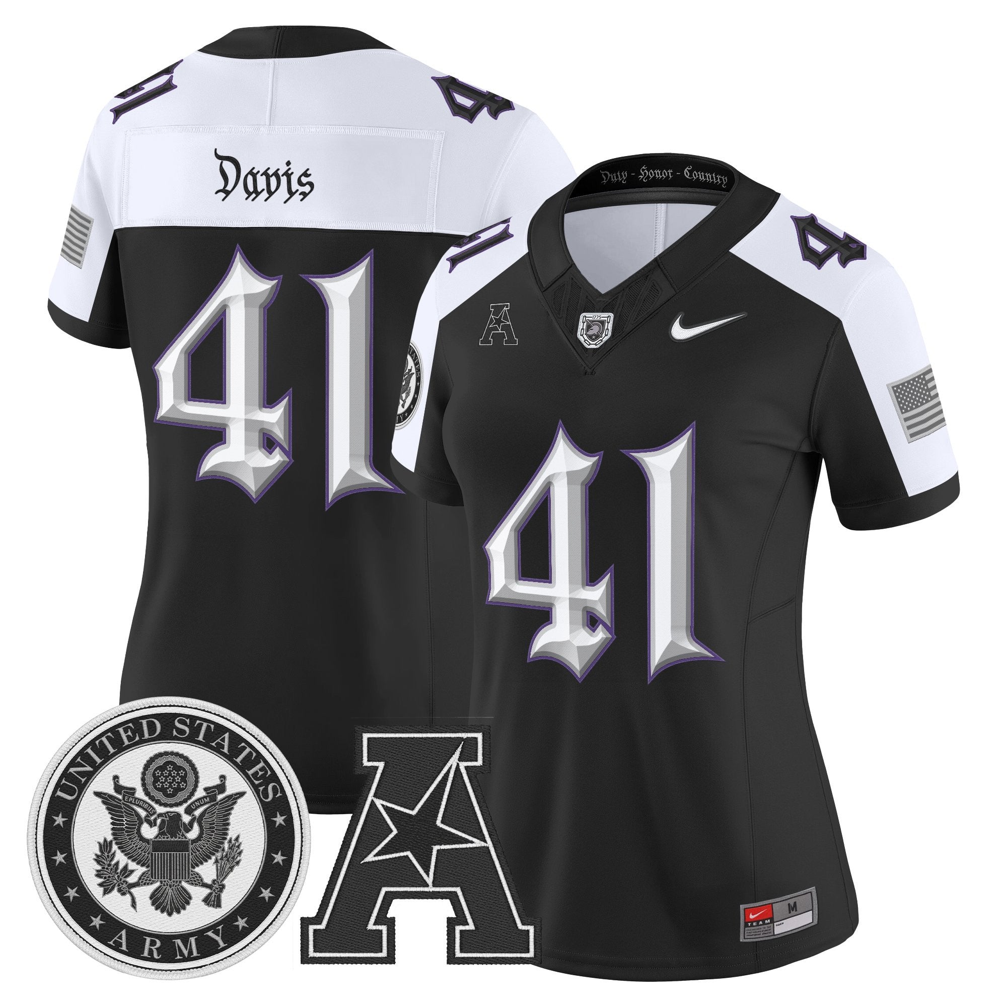 Women's Army Black Knights Honoring 250 Years Of Service And Sacrifice Vapor Limited Jersey - All Stitched