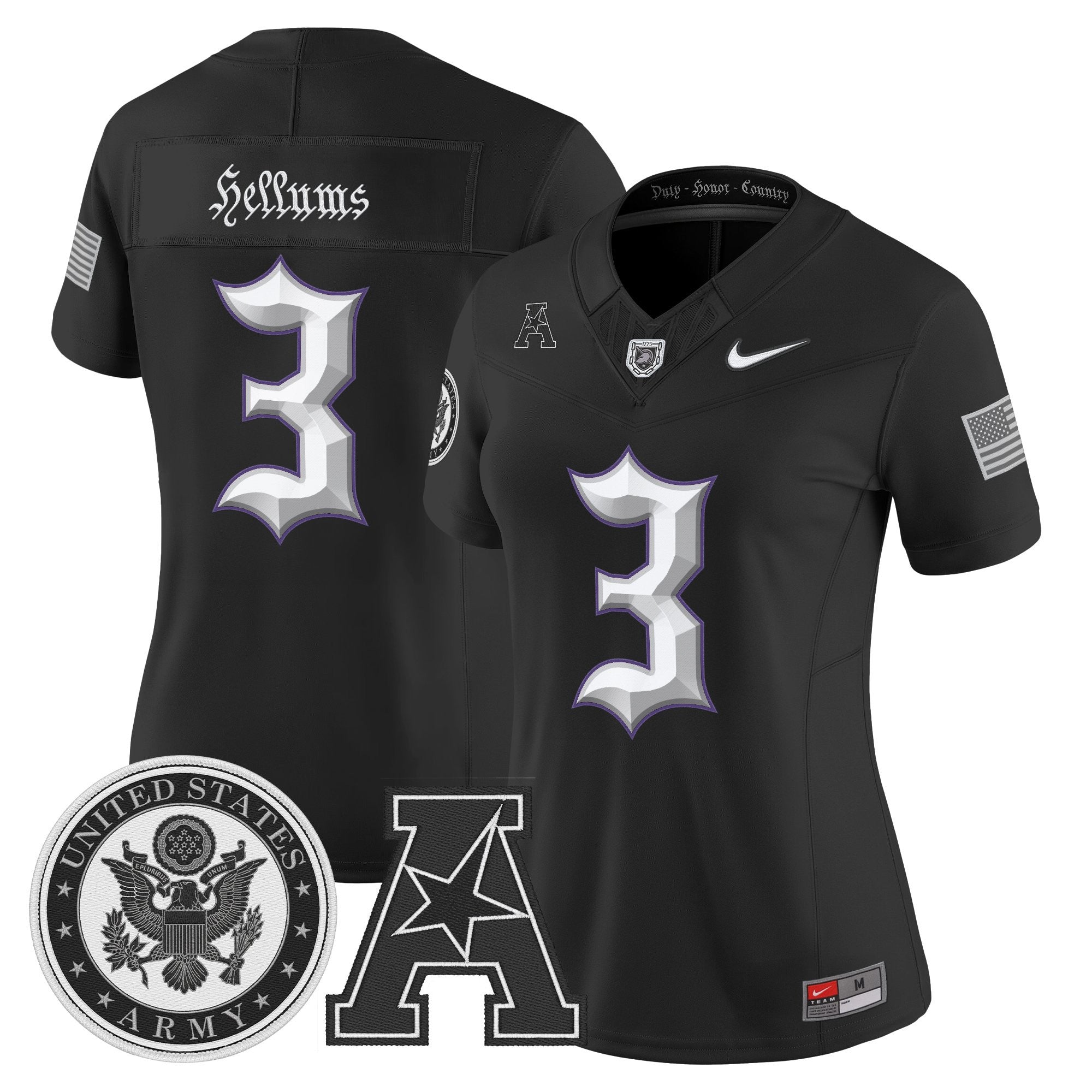 Women's Army Black Knights Honoring 250 Years Of Service And Sacrifice Vapor Limited Jersey - All Stitched