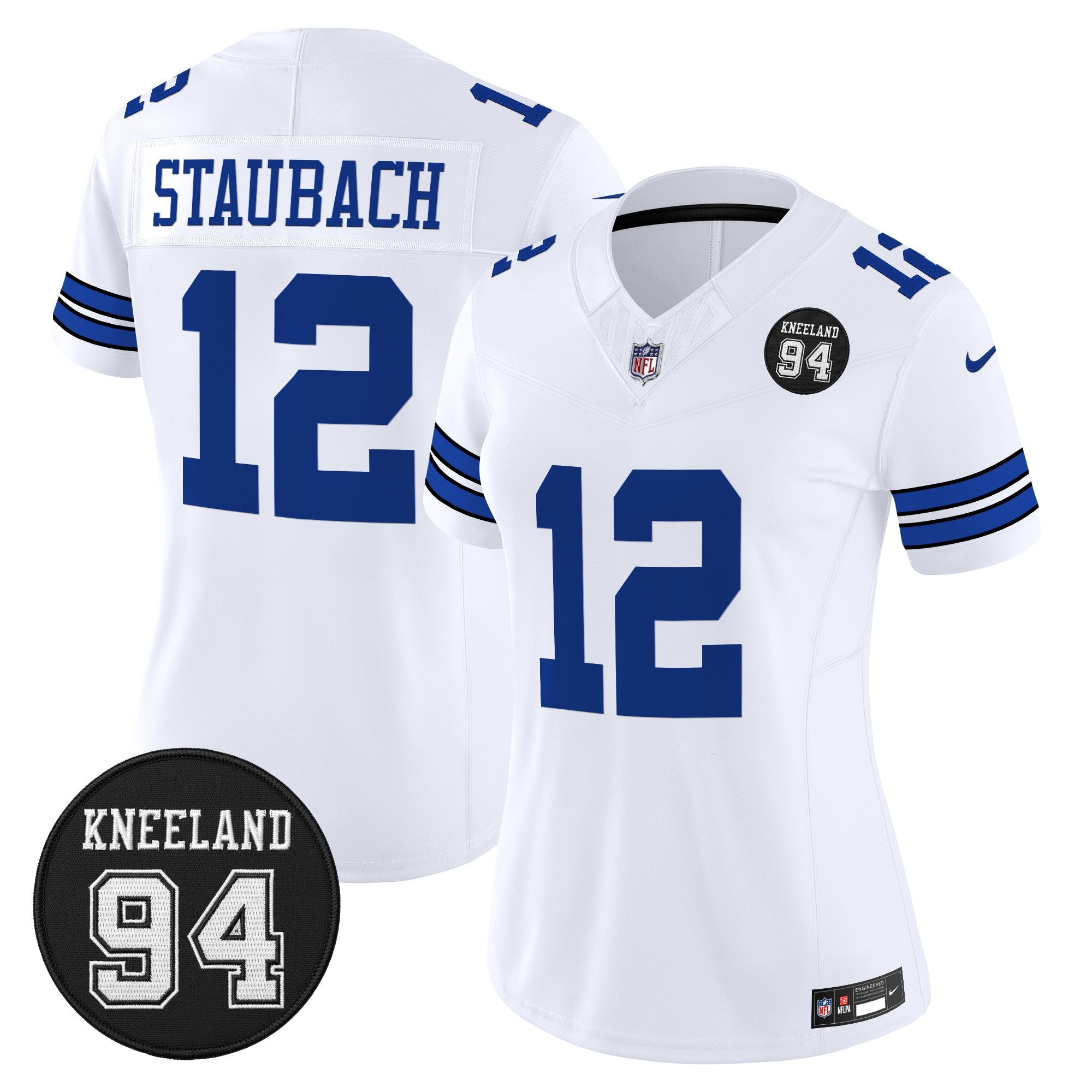 Women's Dallas Cowboys #94 Marshawn Kneeland Memorial Patch Vapor Limited Jersey - All Stitched