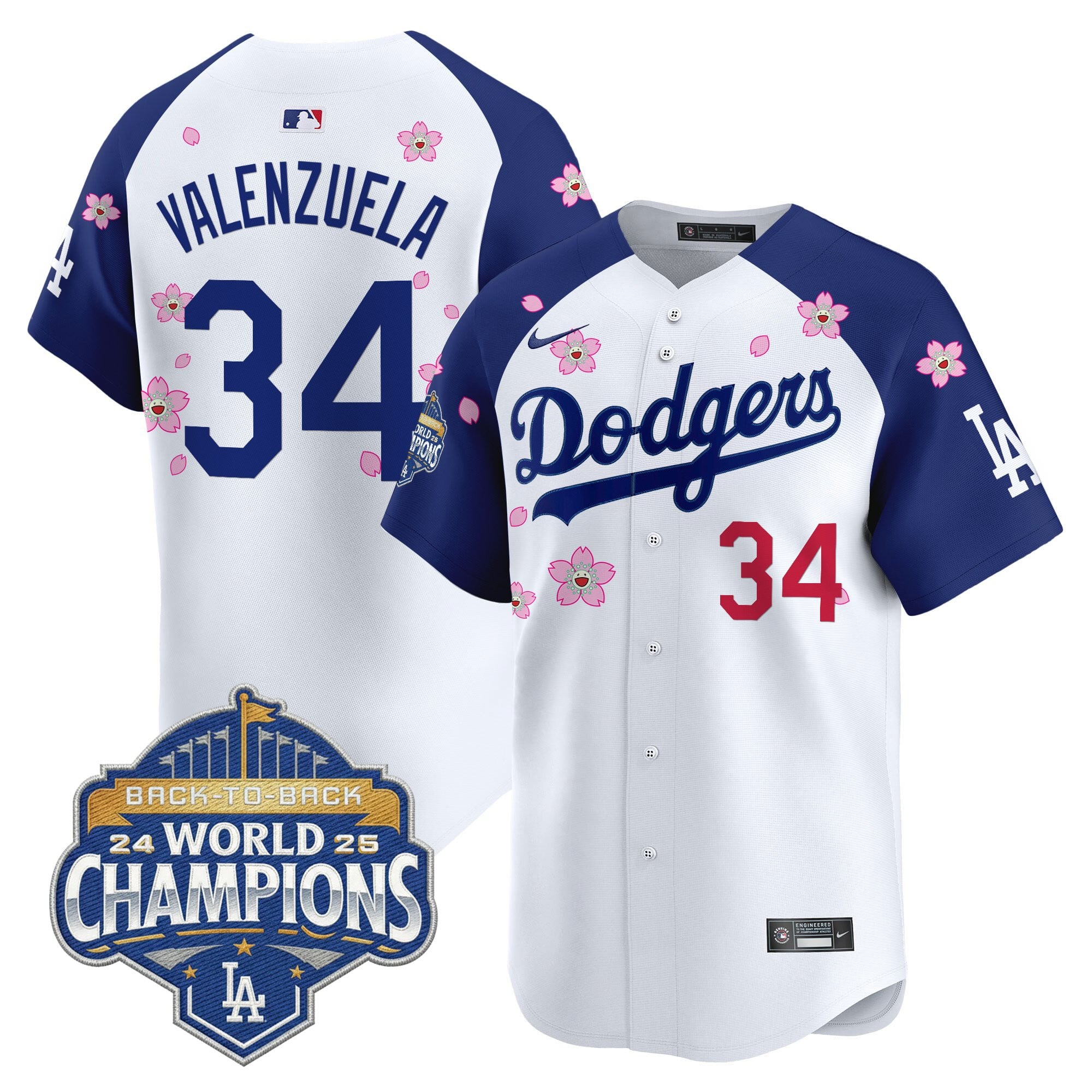Men's Dodgers 2025 Back-To-Back Champions x Tokyo Series Vapor Premier Limited Jersey - Stitched