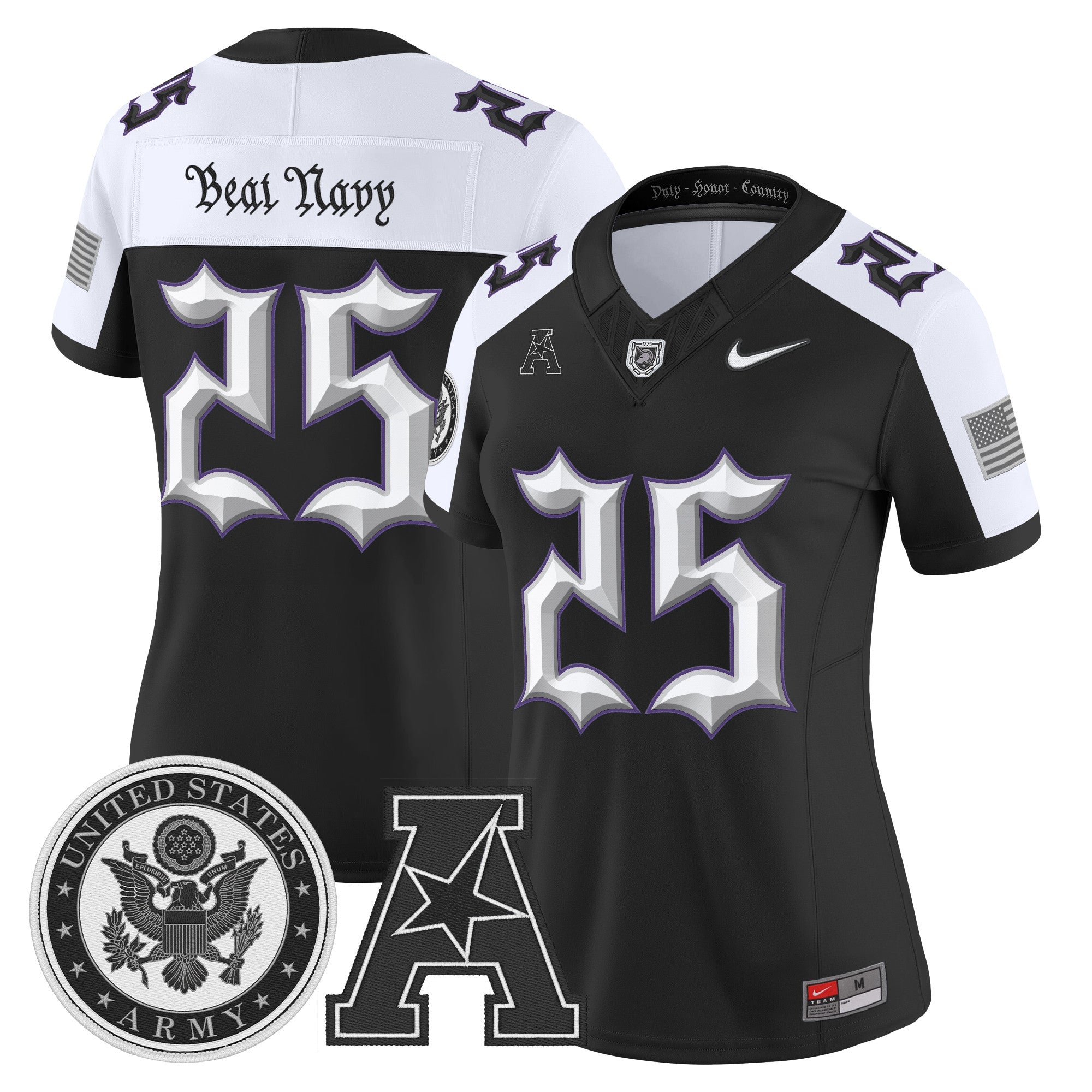 Women's Army Black Knights Honoring 250 Years Of Service And Sacrifice Vapor Limited Jersey - All Stitched