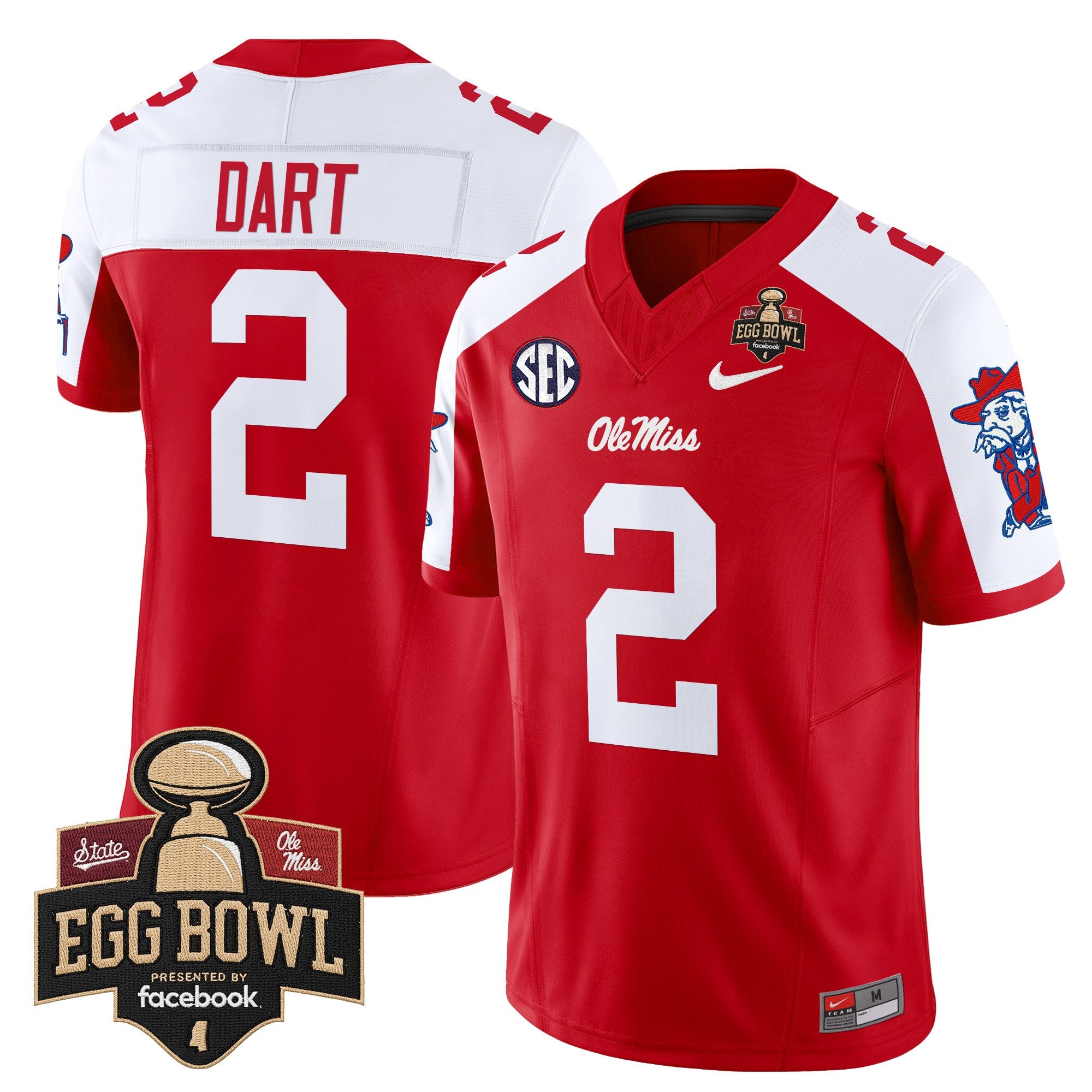 Men's Ole Miss Rebels 2025 Egg Bowl Vapor Limited Jersey - All Stitched