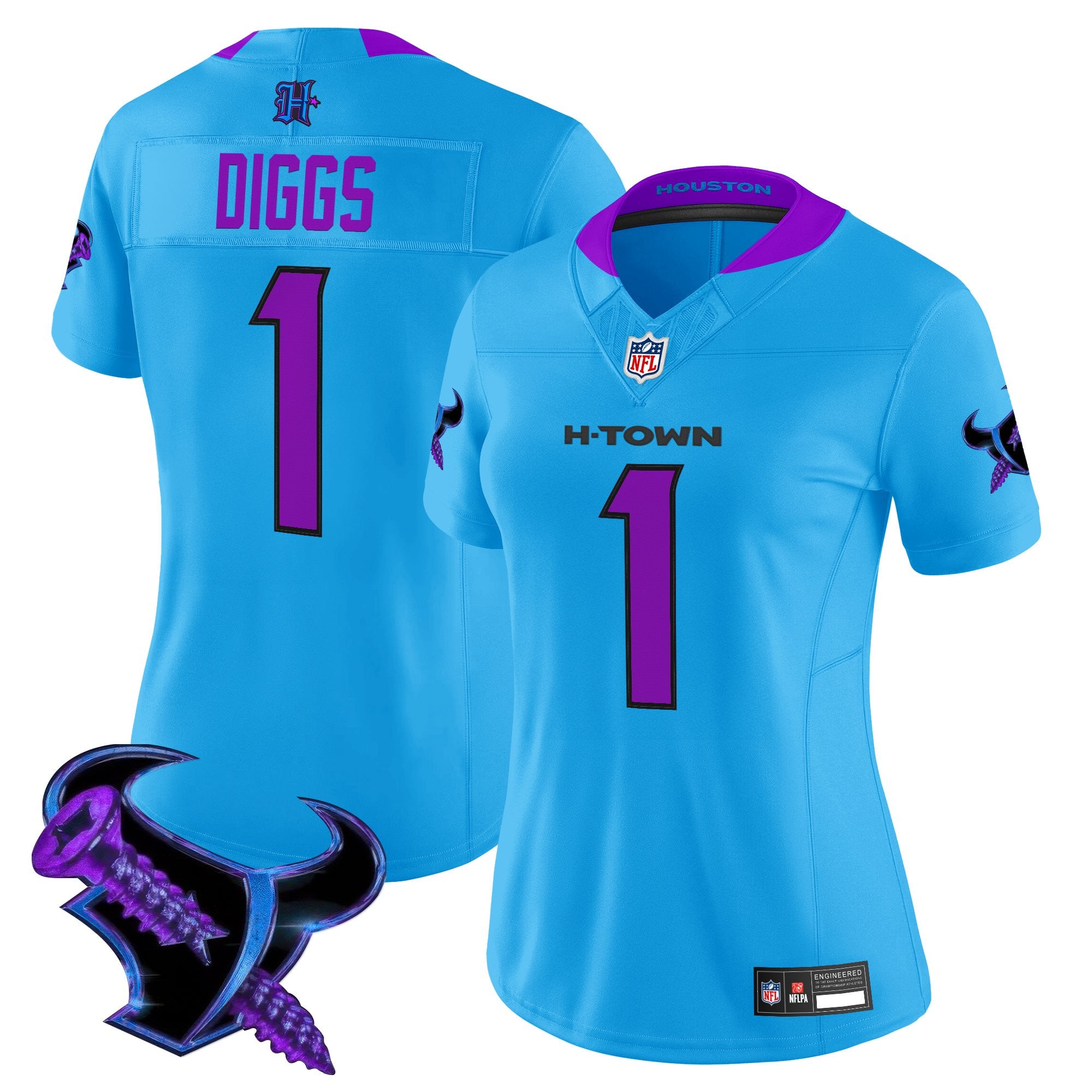Women's Houston Texans 2025 DJ Screw Vapor Limited Jersey - All Stitched