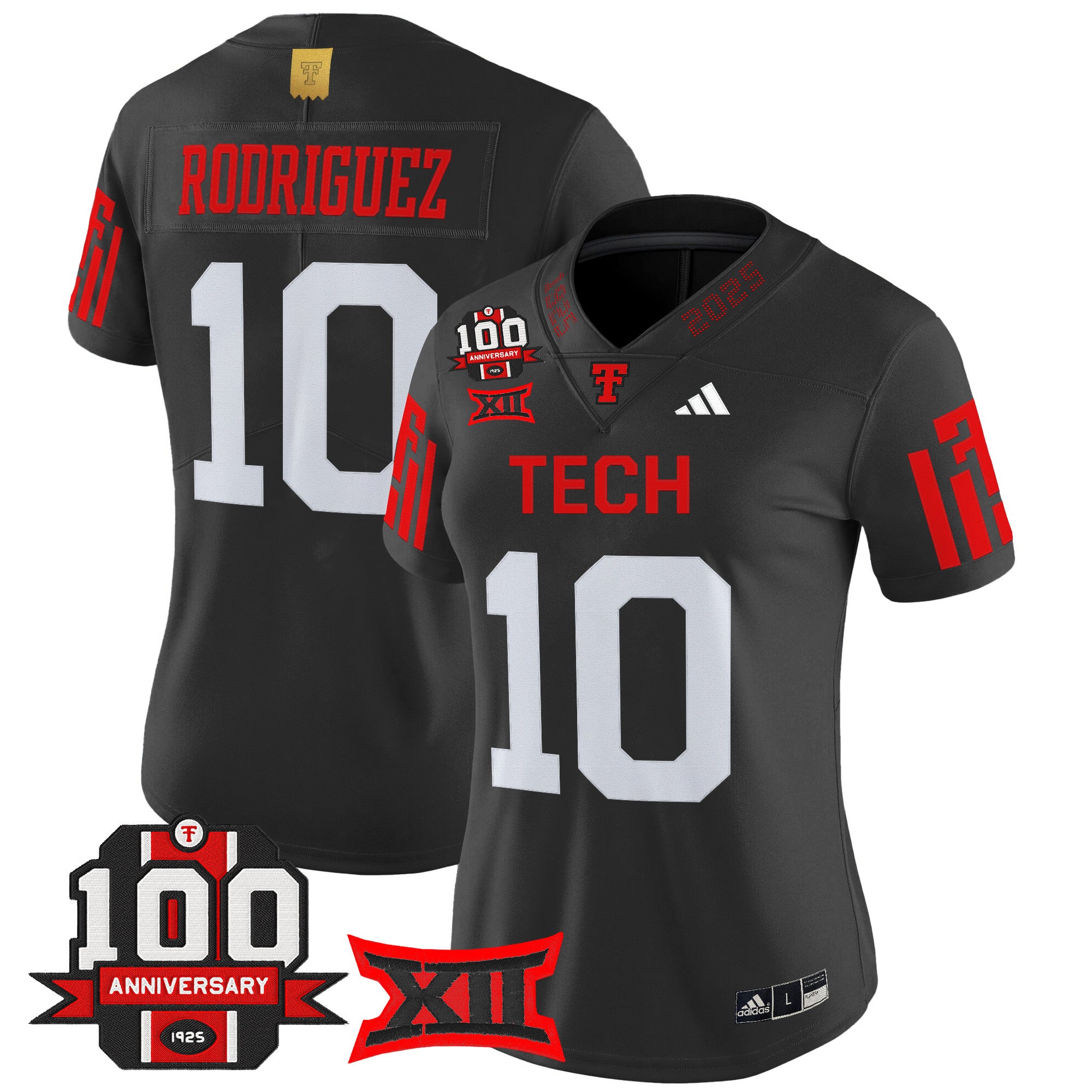 Women's Texas Tech Red Raiders 2025 Vapor Limited Jersey - 100th Anniversary Patch - All Stitched