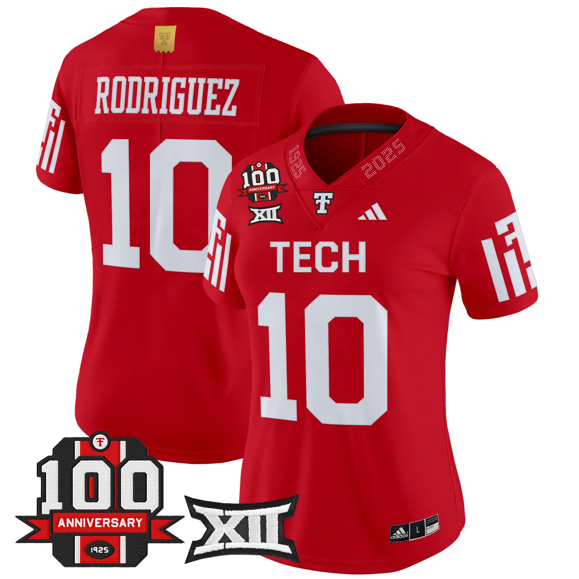 Women's Texas Tech Red Raiders 2025 Vapor Limited Jersey - 100th Anniversary Patch - All Stitched