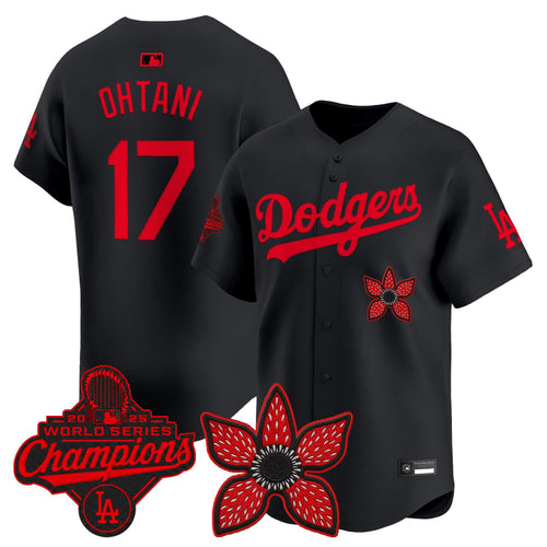 Dodgers 'Stranger Things Edition' Vapor Premier Jersey - 2025 World Series Champions Patch - All Stitched