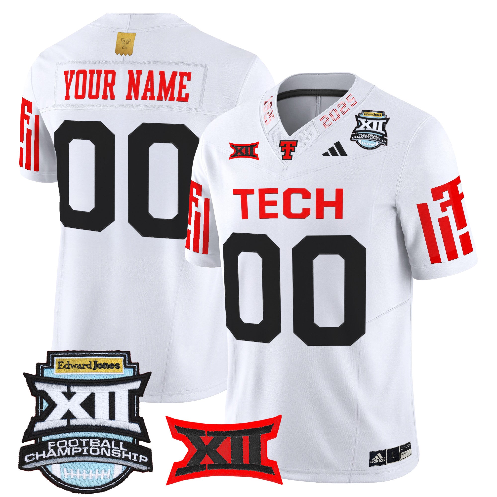 Texas Tech Red Raiders 2025 Big 12 Championship Vapor Limited Custom Jersey - All Stitched