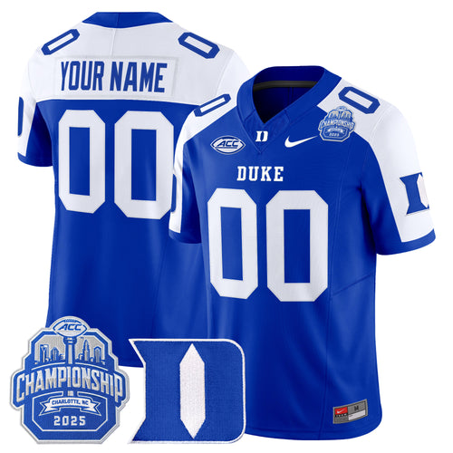 Duke Blue Devils 2025 ACC Championship Vapor Limited Custom Jersey - All Stitched