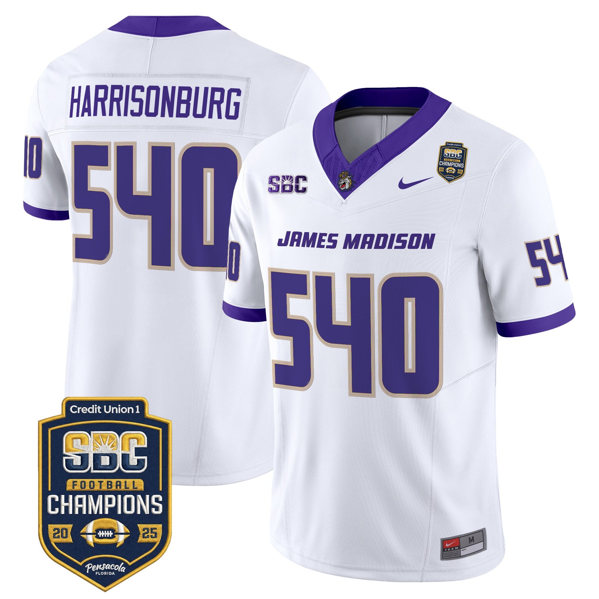 Men's James Madison Dukes 2025 SBC Champions Vapor Limited Jersey - All Stitched