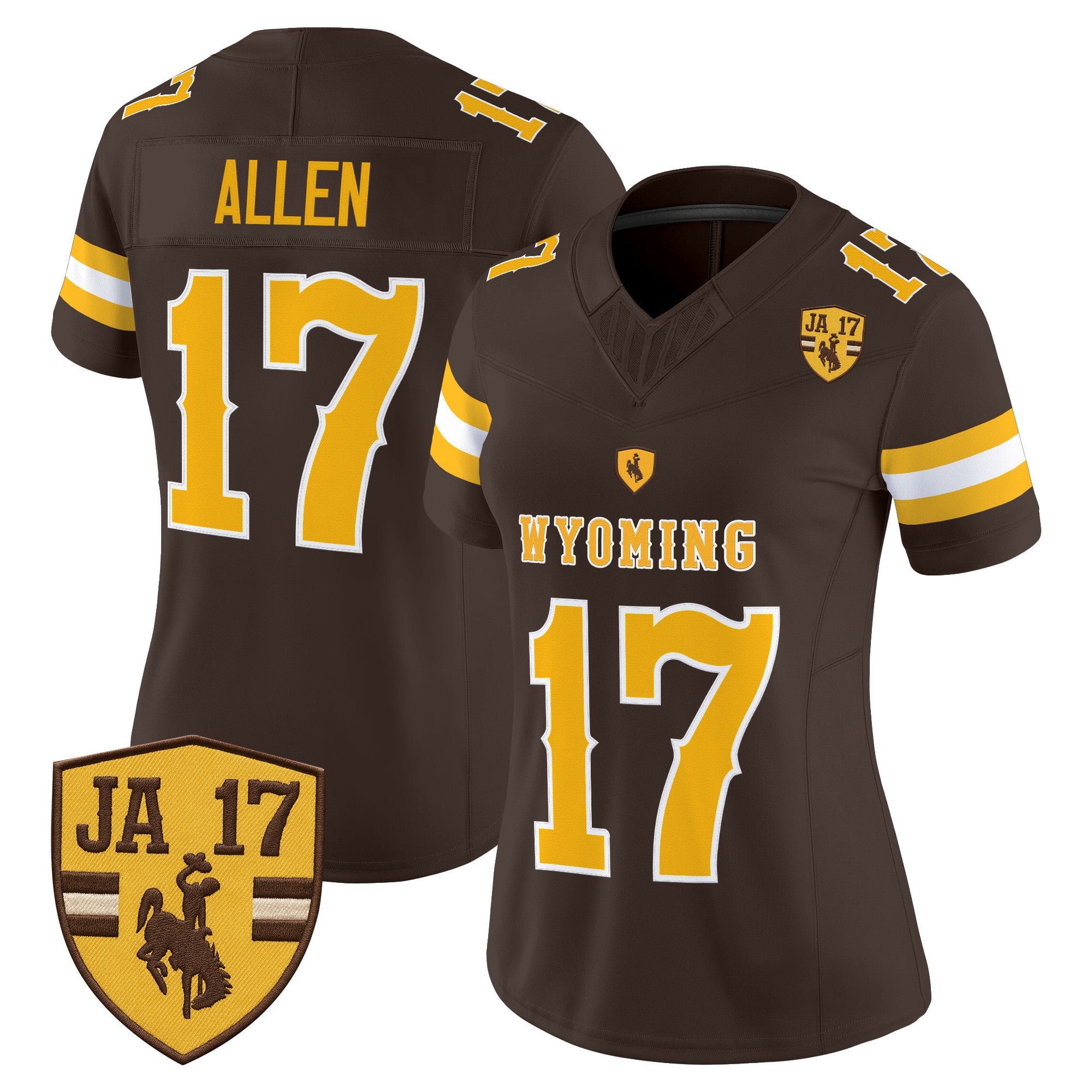 Josh Allen Wyoming Cowboys 'Retro Edition' Vapor Limited Jersey - JA 17 Patch - All Stitched
