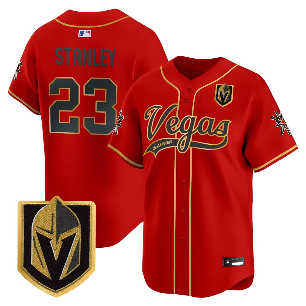 Stanley Vegas Golden Knights Baseball Jersey - All Stitched