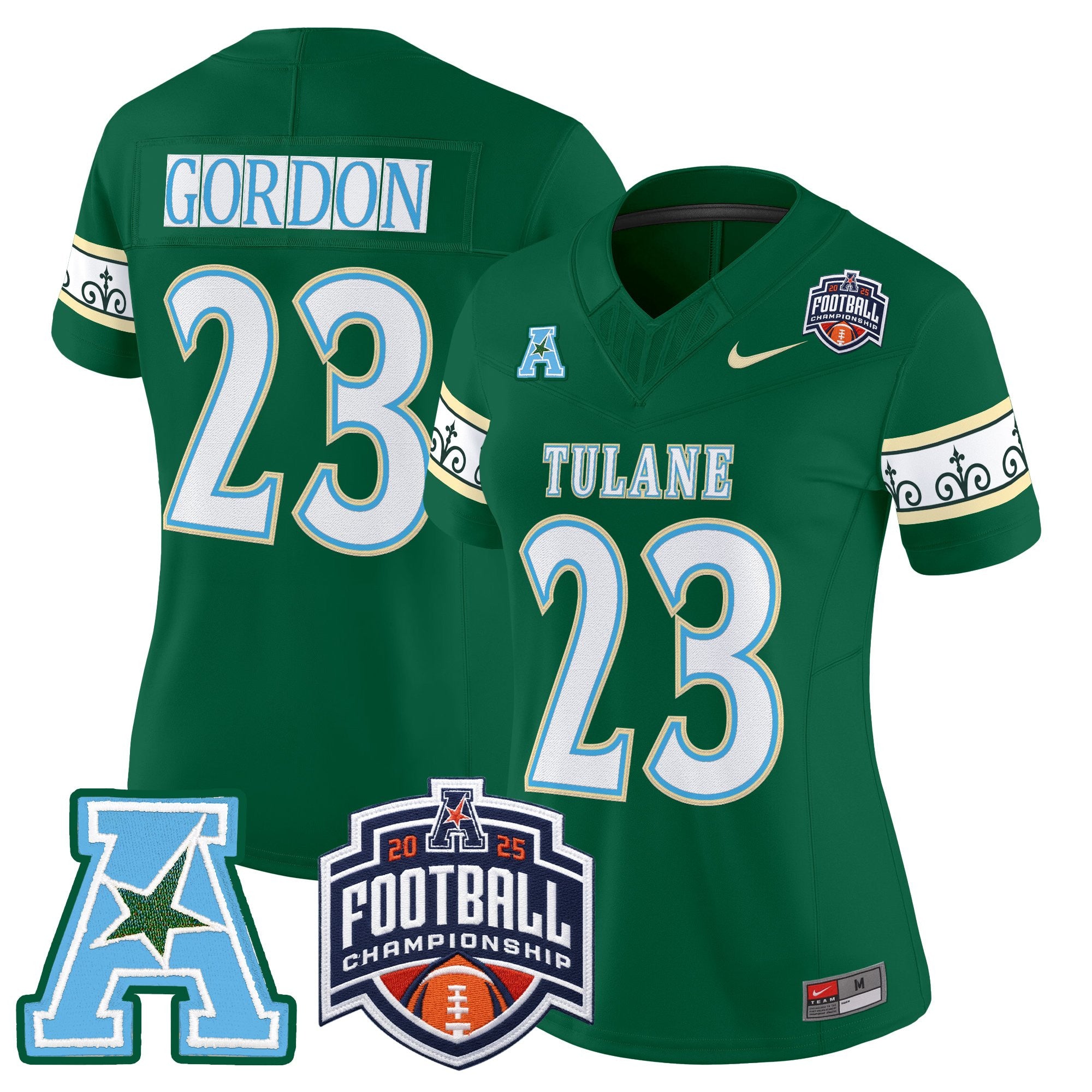 Women's Tulane Green Wave 'City Edition' Vapor Limited Jersey - 2025 AAC Championship Patch - All Stitched