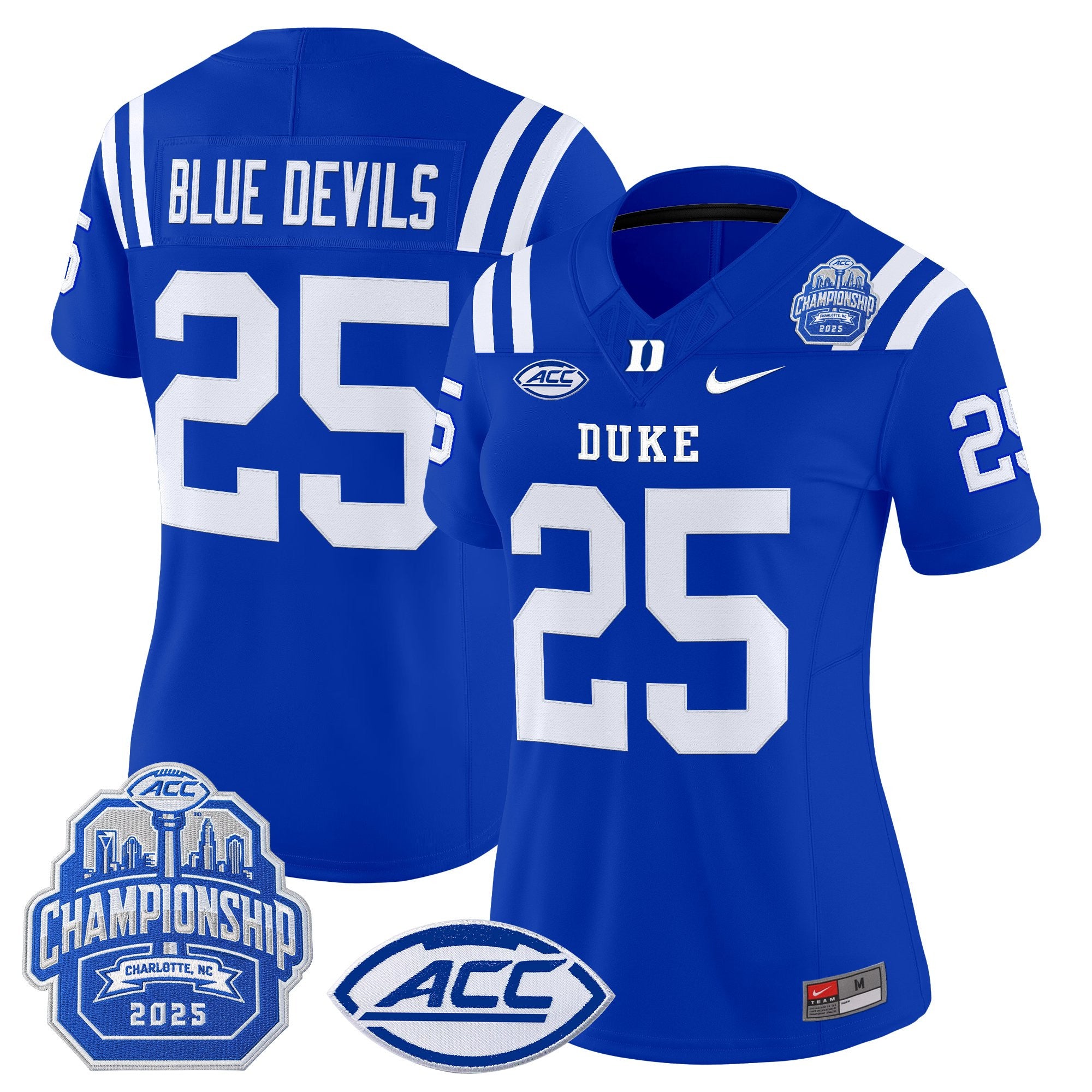 Women's Duke Blue Devils 2025 ACC Championship Vapor Limited Jersey - All Stitched