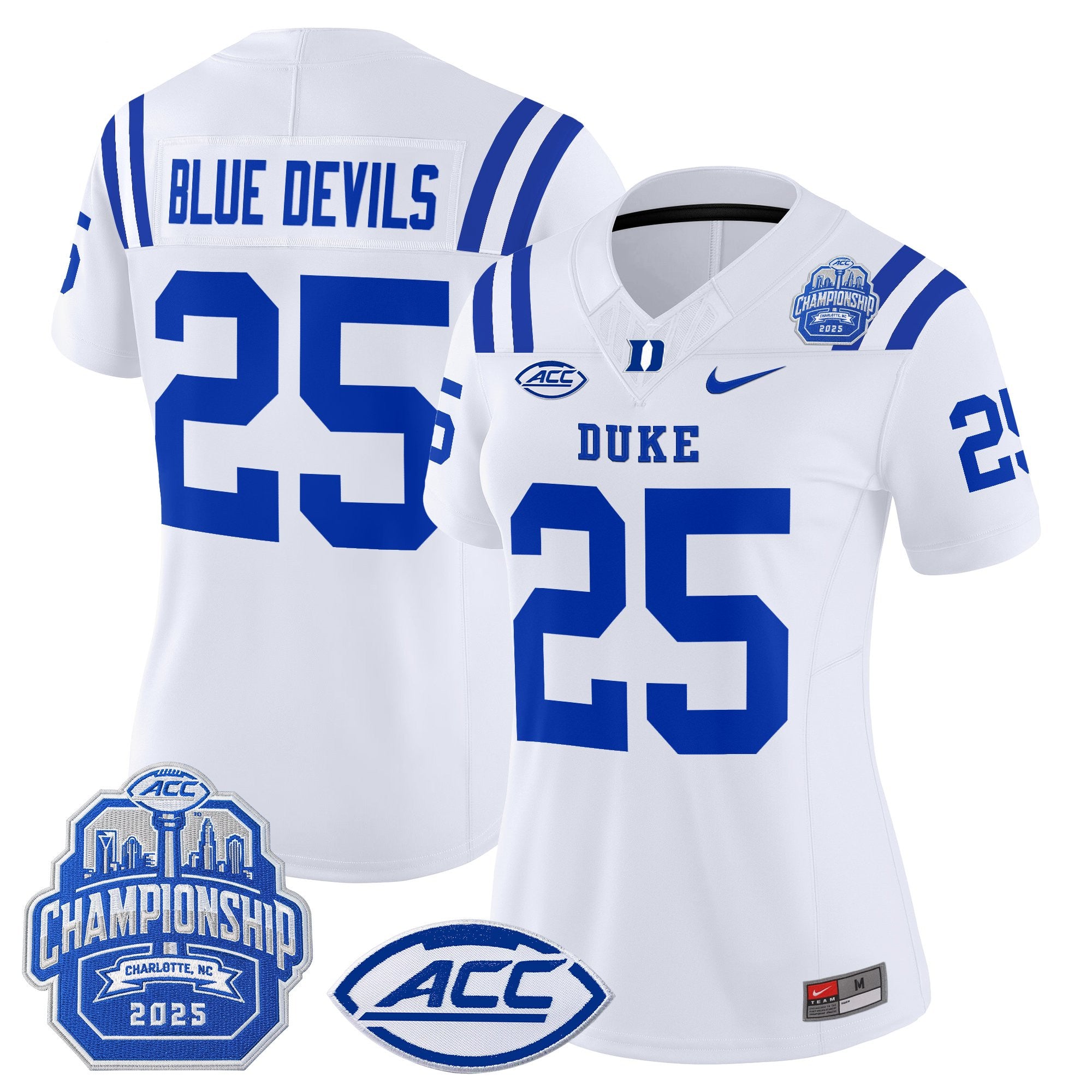 Women's Duke Blue Devils 2025 ACC Championship Vapor Limited Jersey - All Stitched