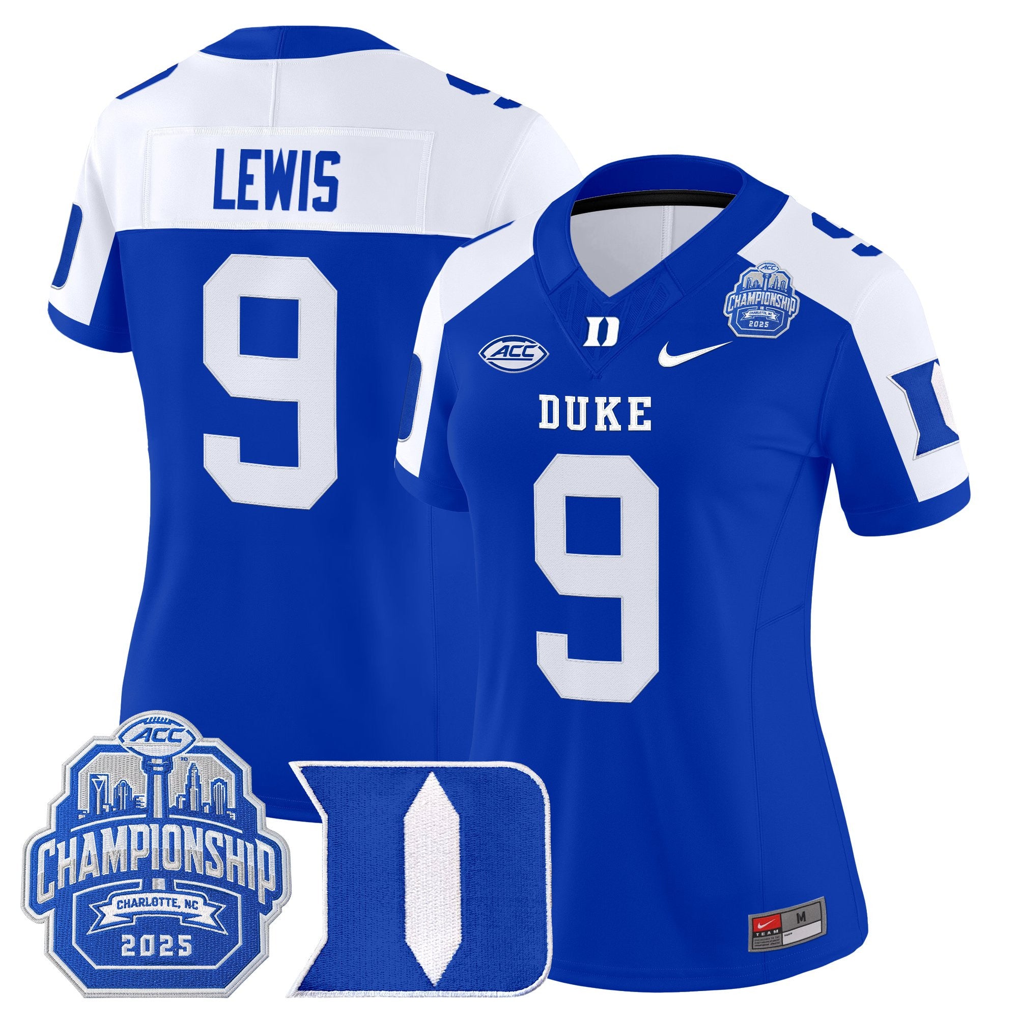 Women's Duke Blue Devils 2025 ACC Championship Vapor Limited Jersey - All Stitched