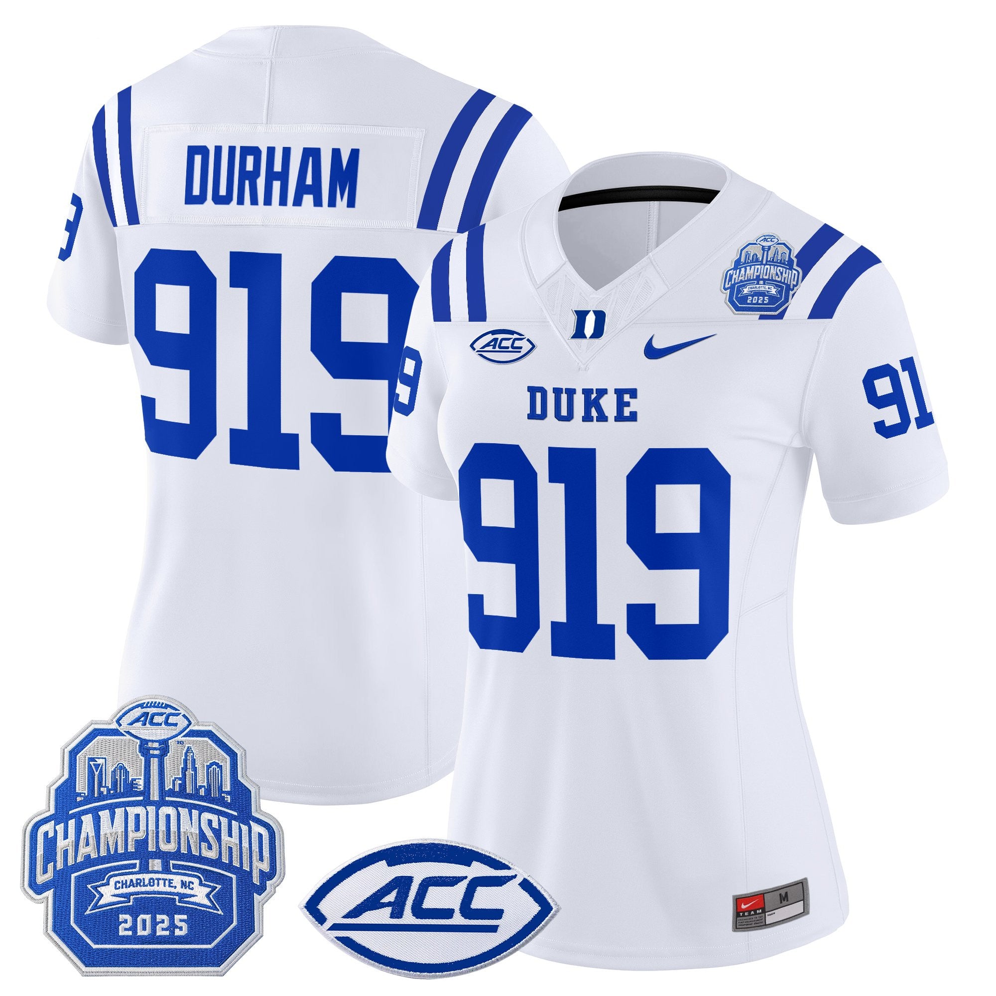 Women's Duke Blue Devils 2025 ACC Championship Vapor Limited Jersey - All Stitched