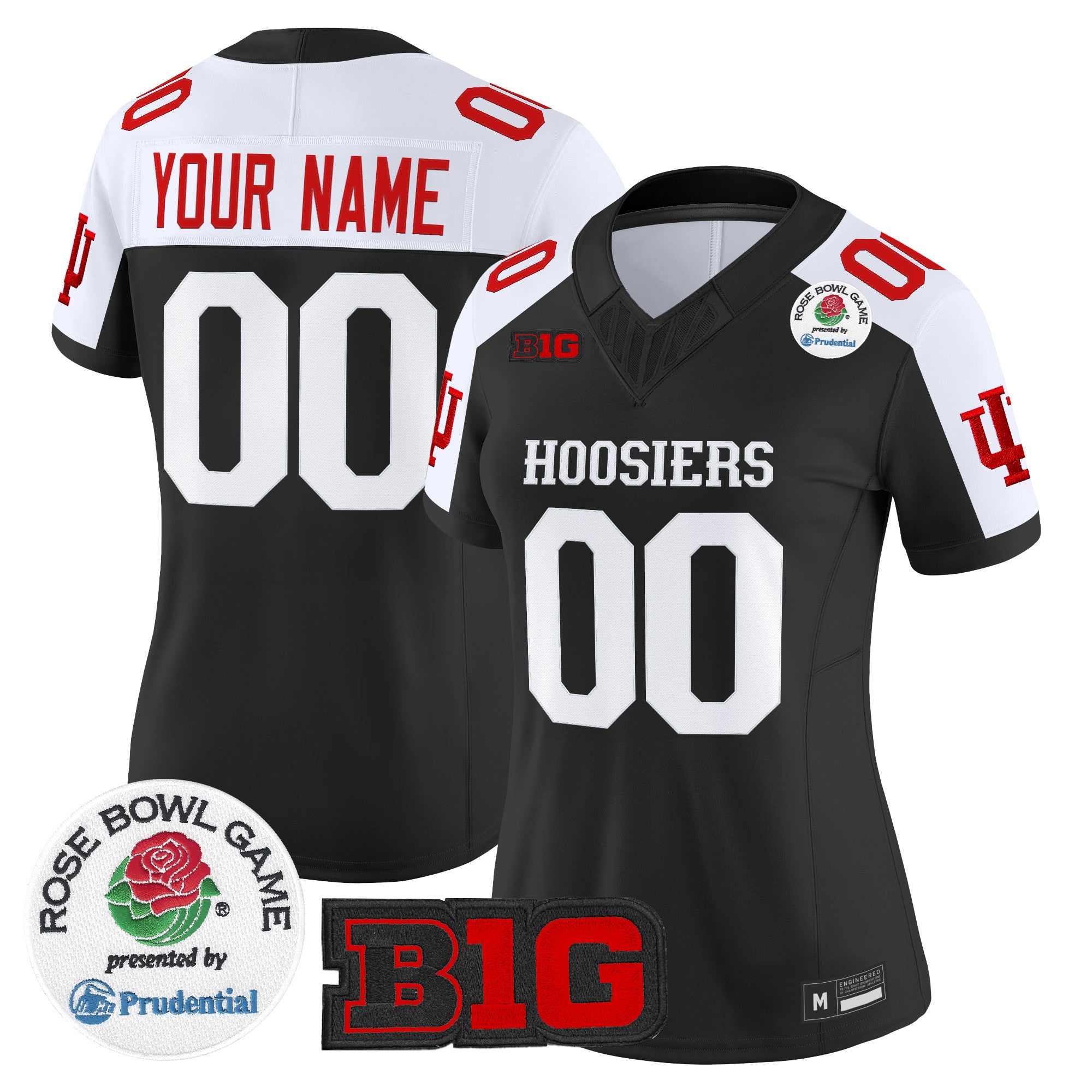 Indiana Hoosiers 2025 Rose Bowl Vapor Limited Custom Jersey - All Stitched