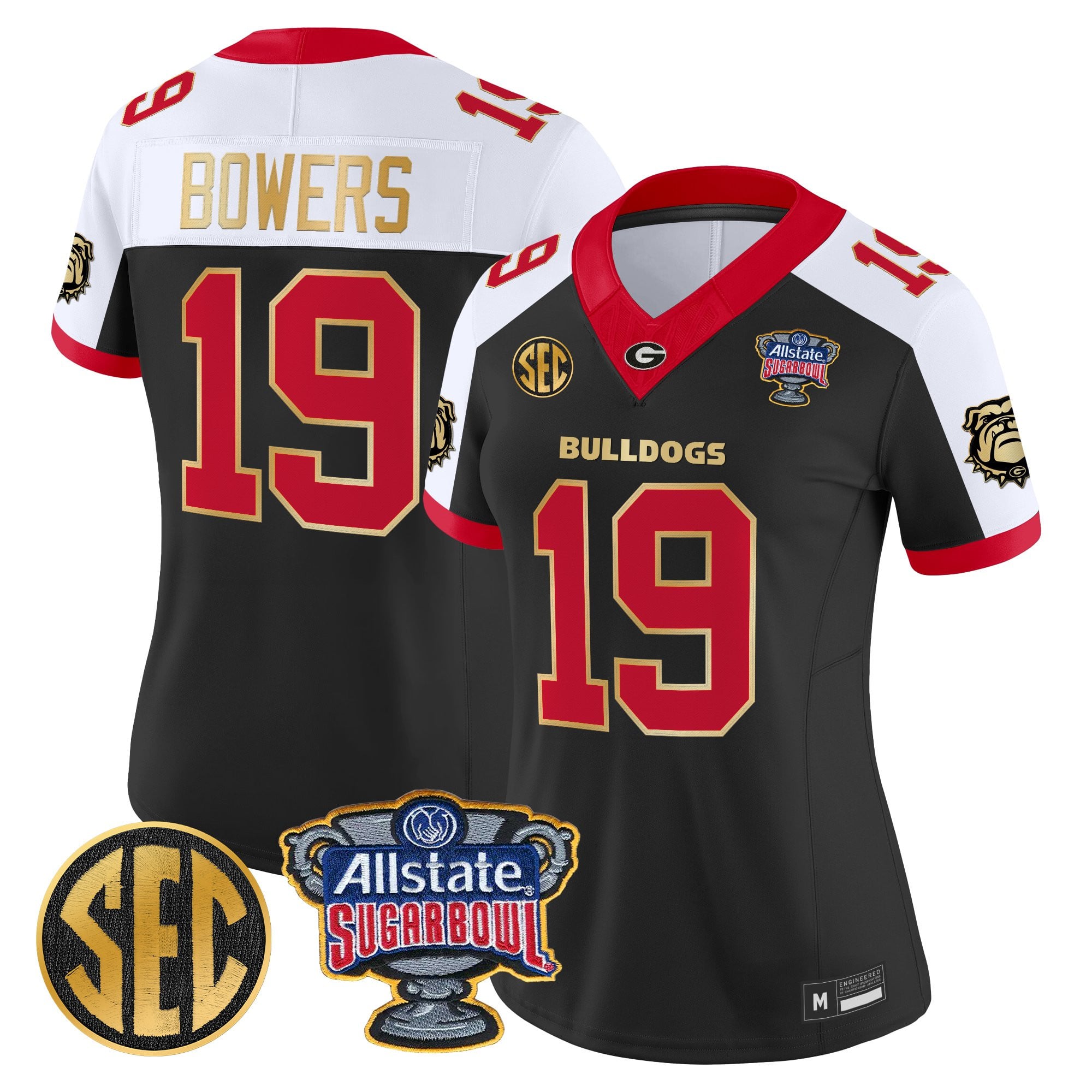 Women's Georgia Bulldogs Sugar Bowl Patch Vapor Limited Jersey - All Stitched